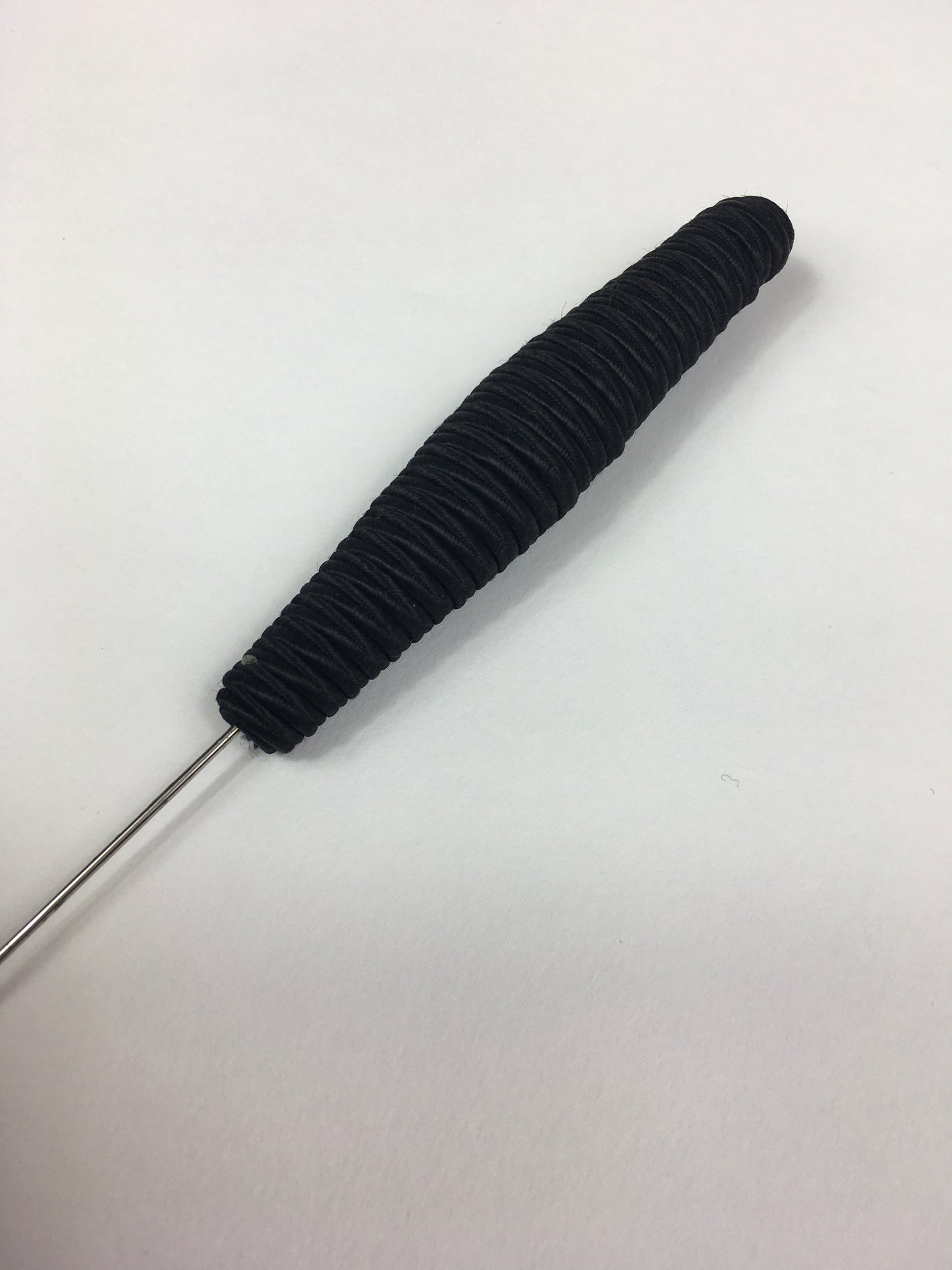 Original Late 1940’s Early 1950’s Hat Pin - In A Twisted Black Fabric