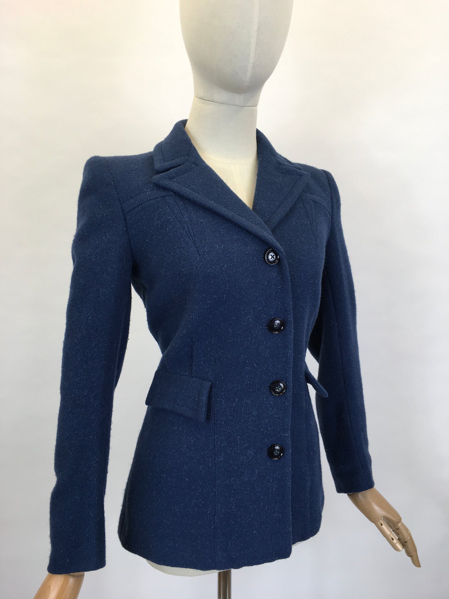 Original 1940’s Fabulous Blue Flecked Woollen Jacket - ‘ Orndale’ Made In England Label