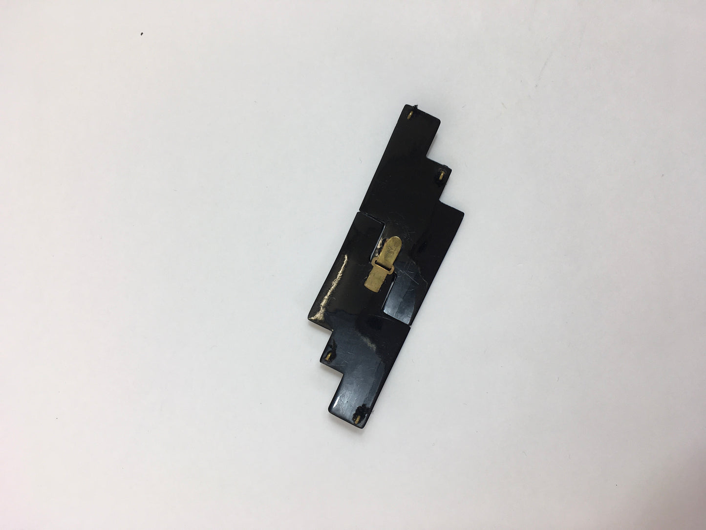 Original 1920's / 1930's Large Art Deco Buckle - With Stunning Deco Lines and Paste Details