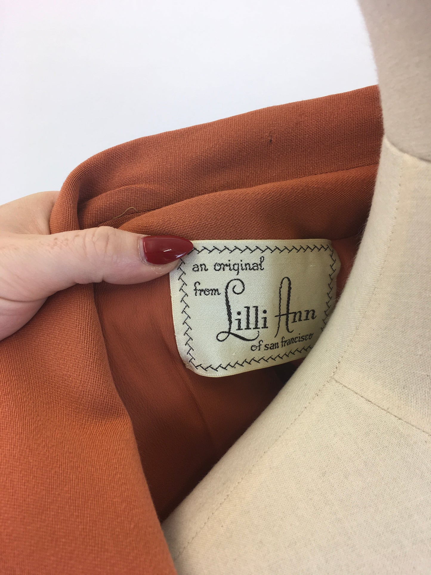 Original 1950's Amazing Lilli Ann Jacket - In A Warm Cinnamon Orange