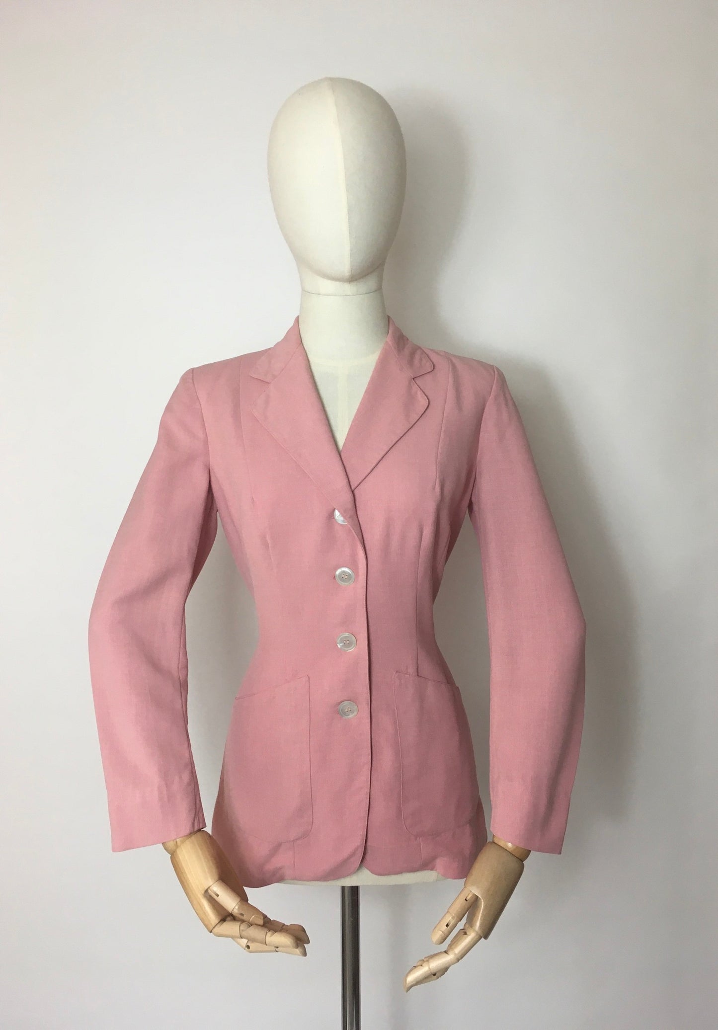 Original 1940’s Lightweight Summer Jacket In Blush - ‘ Sacony Palm Beach’ Label