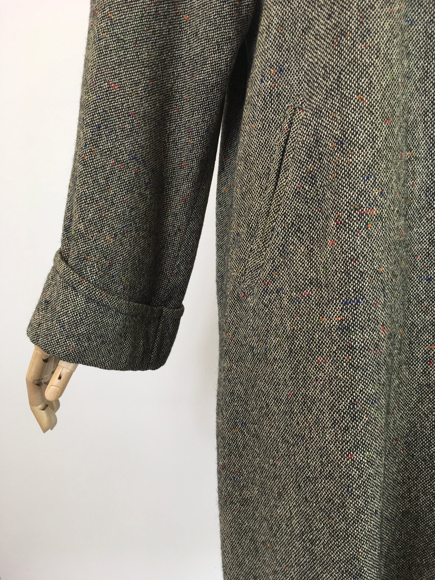 Original 1950’s Fabulous Showerproof Coat - With Contrast Velvet Peter Pan Collar