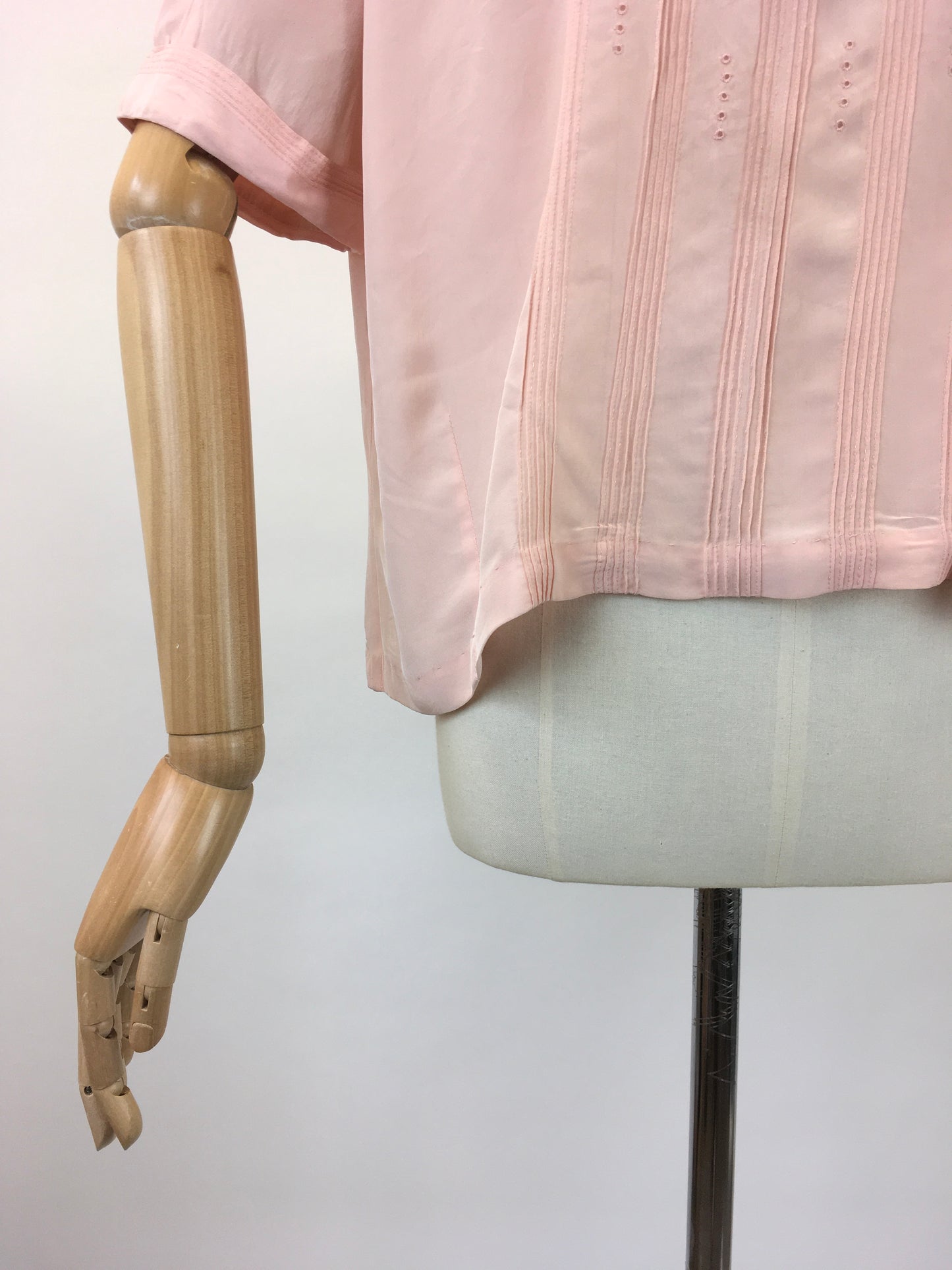 Original 1940's Darling Silk Blouse - In A Powdered Pink