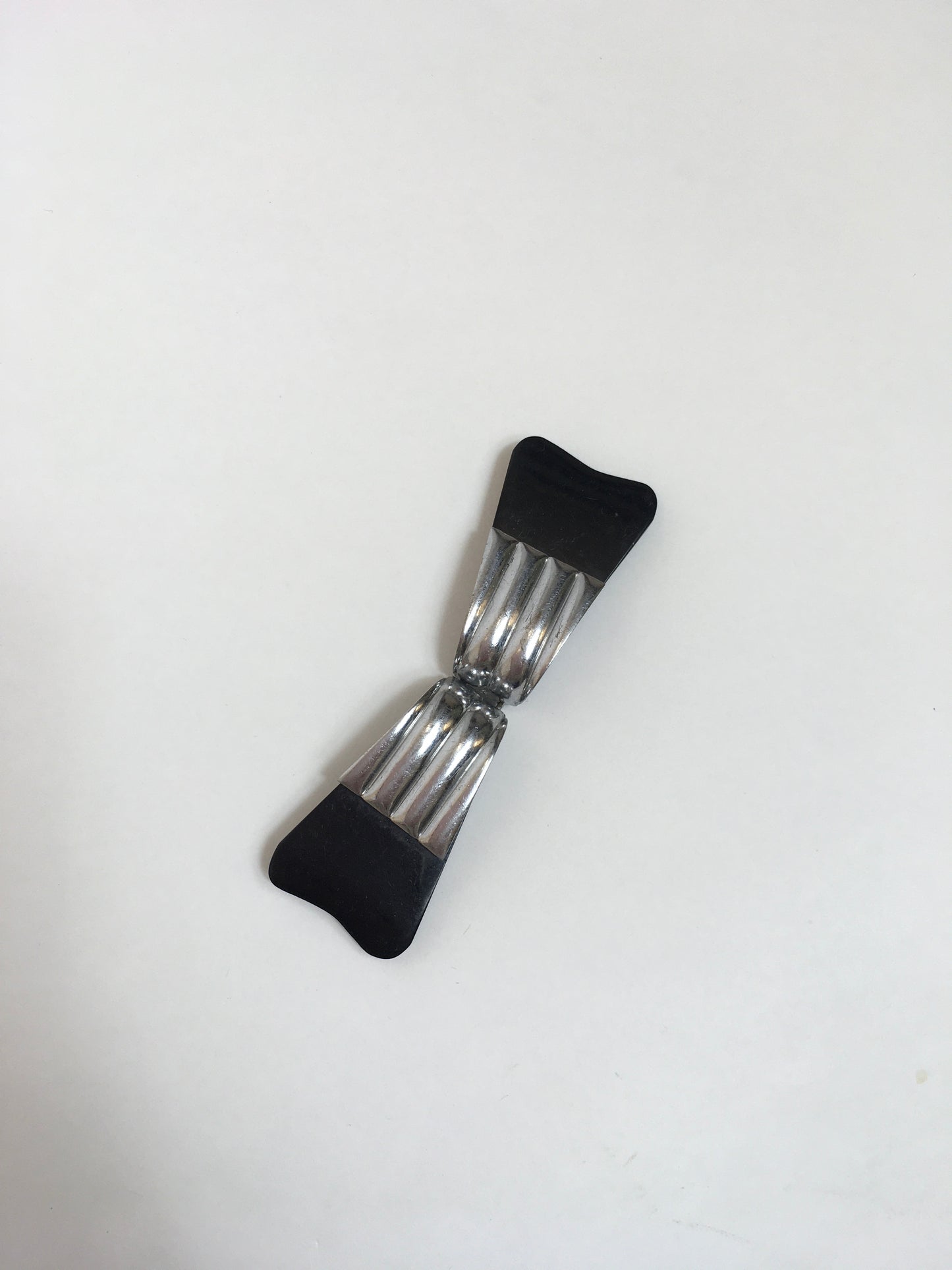 Original 1920's / 1930's Art Deco Buckle - A Darling Bow Shape in Black & Silver