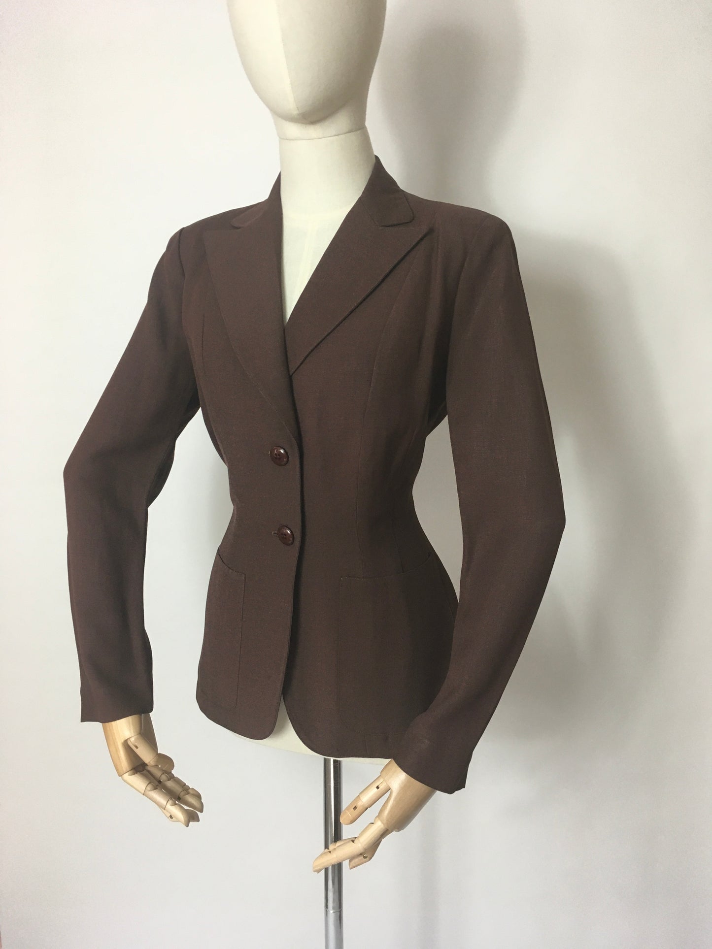 Original 1940’s Summer Jacket in Brown - ‘ Sacony Palm Beach ‘ Label