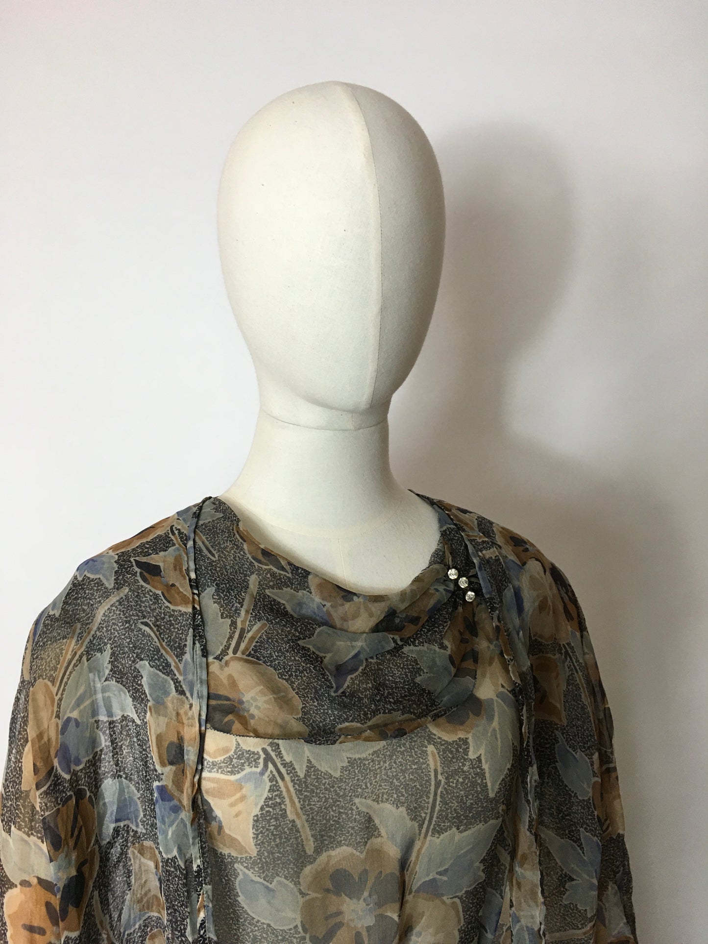 Original 1930’s 2 Piece Dress & Jacket Set in Stunning Deco Pallet - A Festival Of Vintage Fashion Show Exclusive