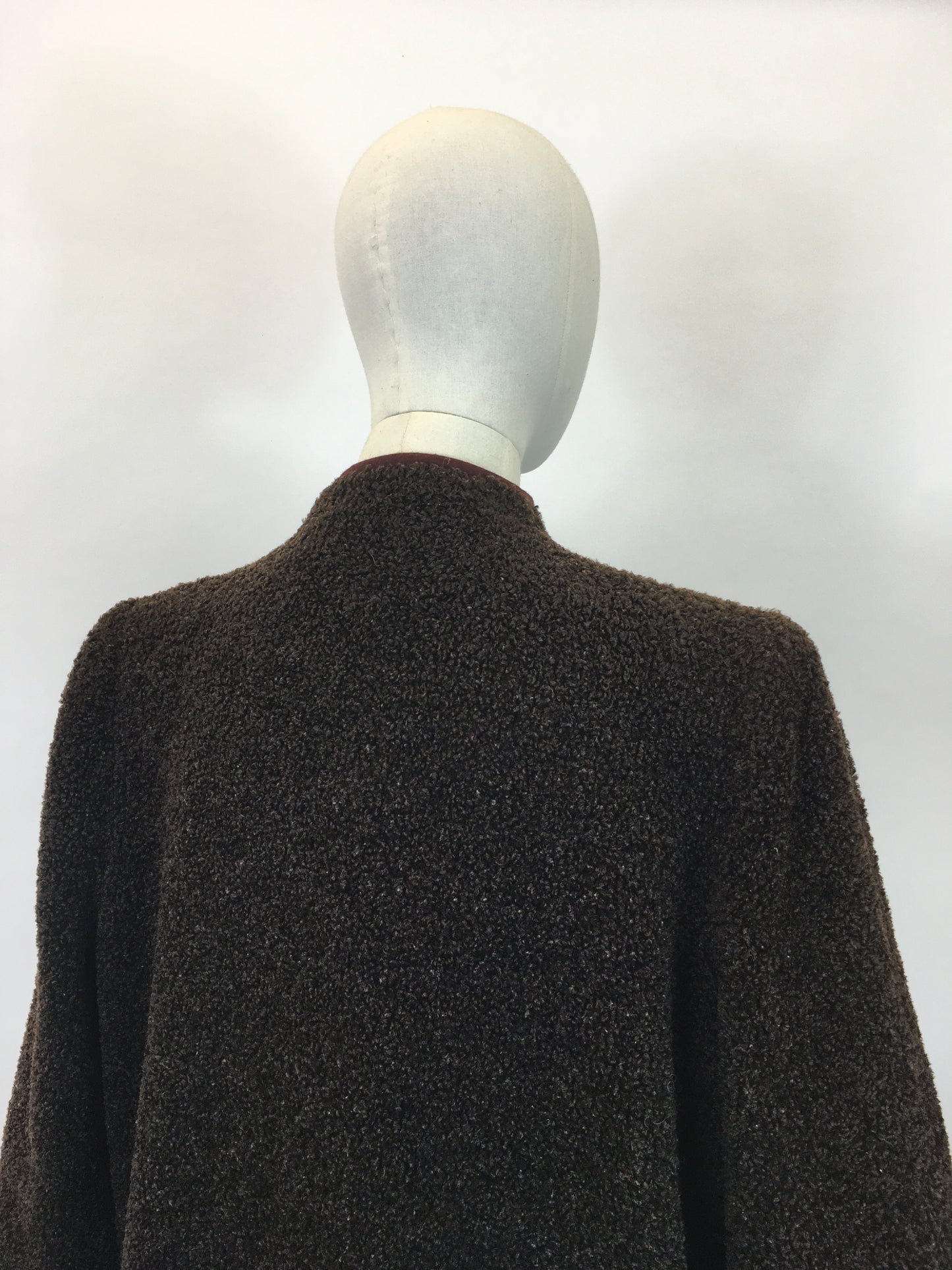 Original 1940's Sublime Edge to Edge Coat in Chocolate Brown - By ' Motoluxe - The Cosiest of Coats'