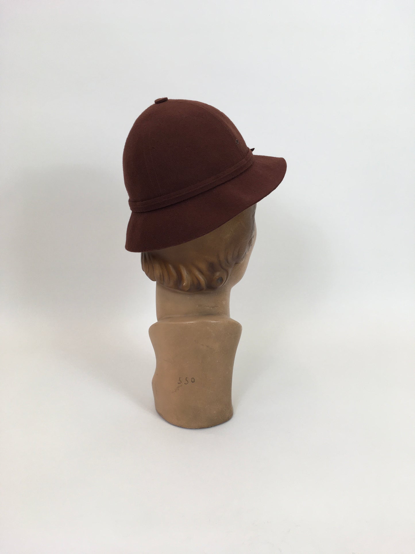 Original 1930's Sensational Sportswear Hat - In A Divine Warm Brown