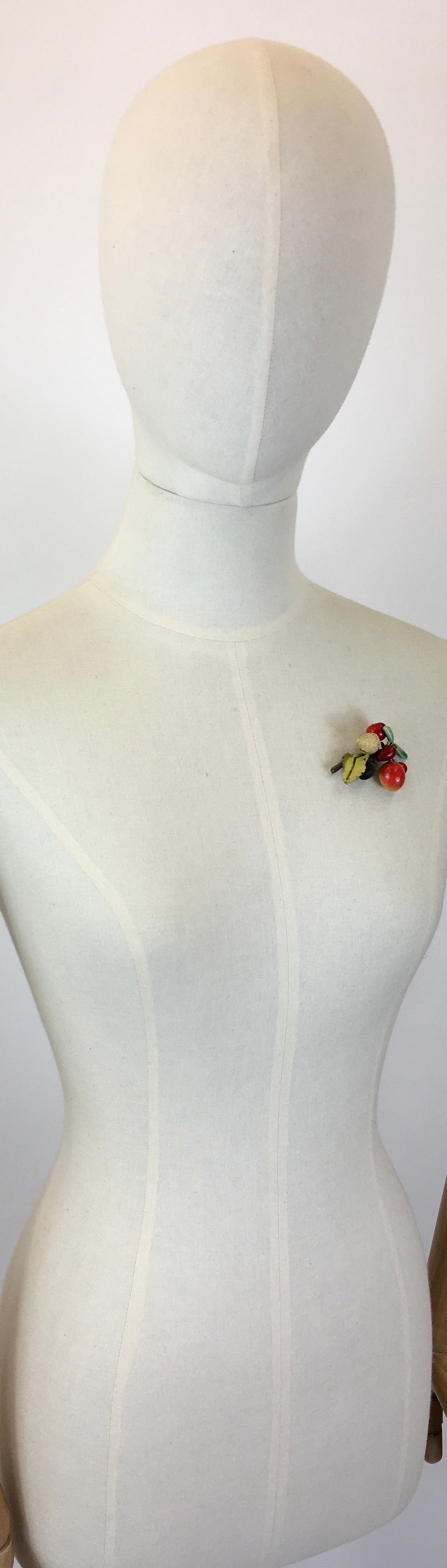 Original 1930's / 1940's Wire & Fruit Brooch - Make do and Mend Wartime Fashions