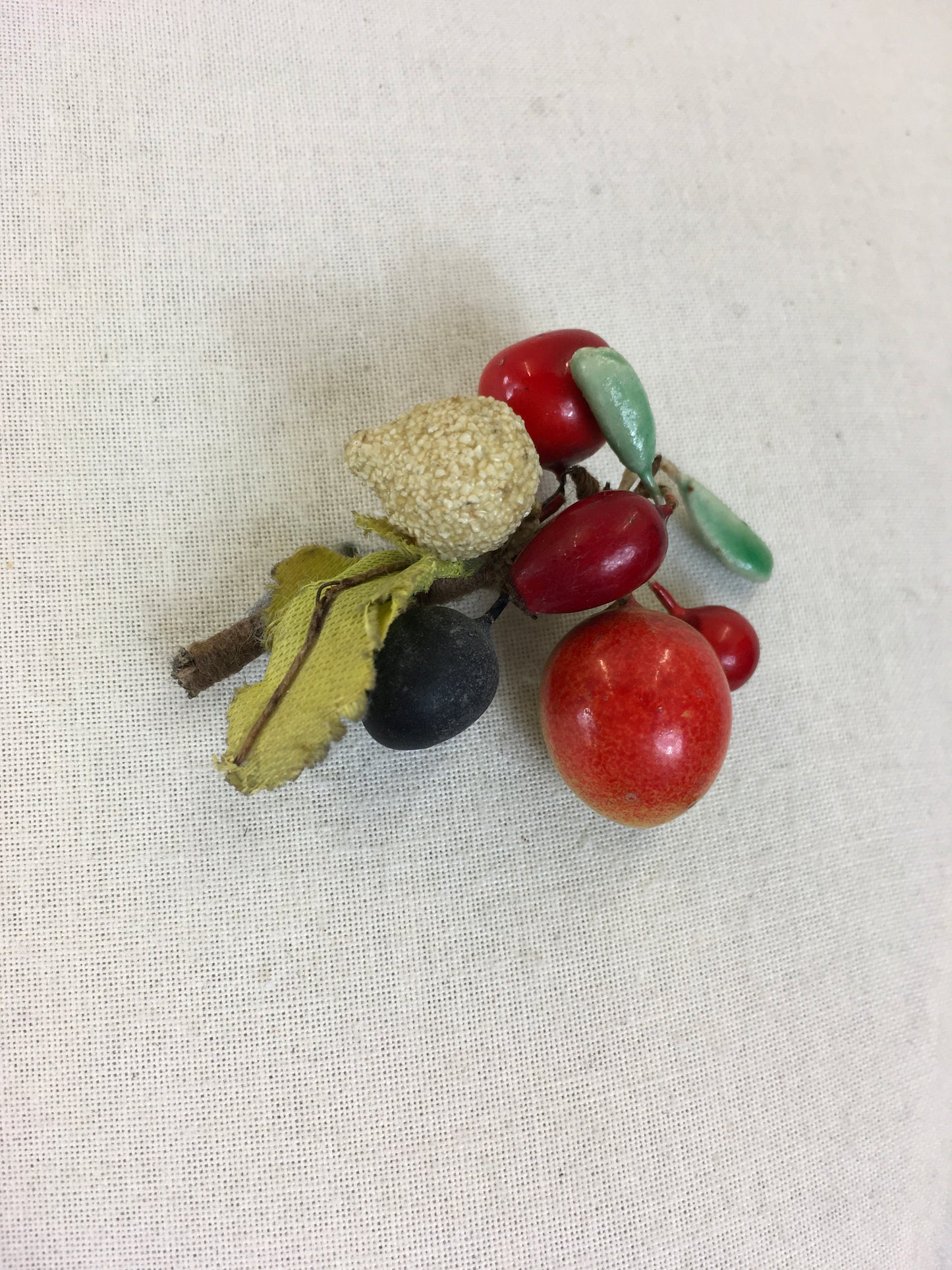 Original 1930's / 1940's Wire & Fruit Brooch - Make do and Mend Wartime Fashions