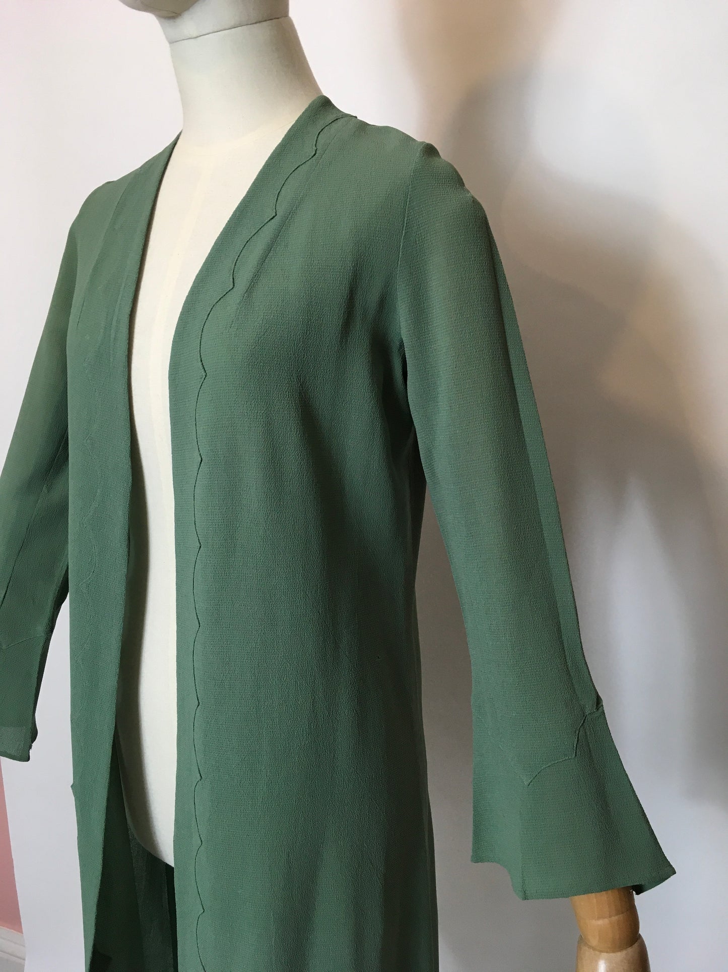 Original 1930’s Eau De Nil Lightweight Summer Overcoat - Festival of Vintage Fashion Show Exclusive