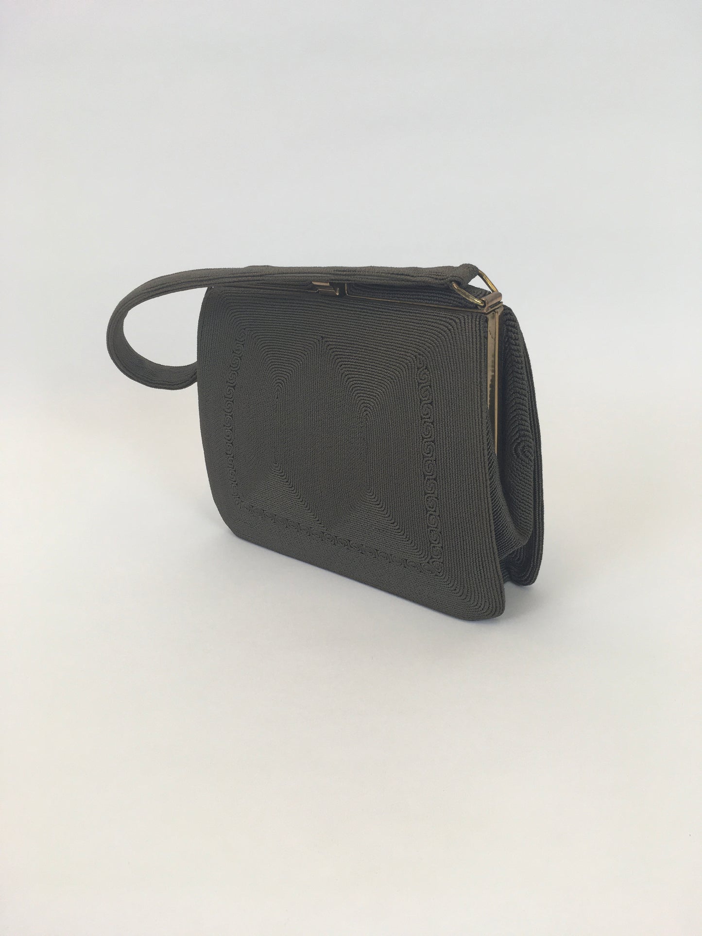 Original 1940s ‘ Corde’ Bag, Made in England - In a Lovely Grey Toned Brown