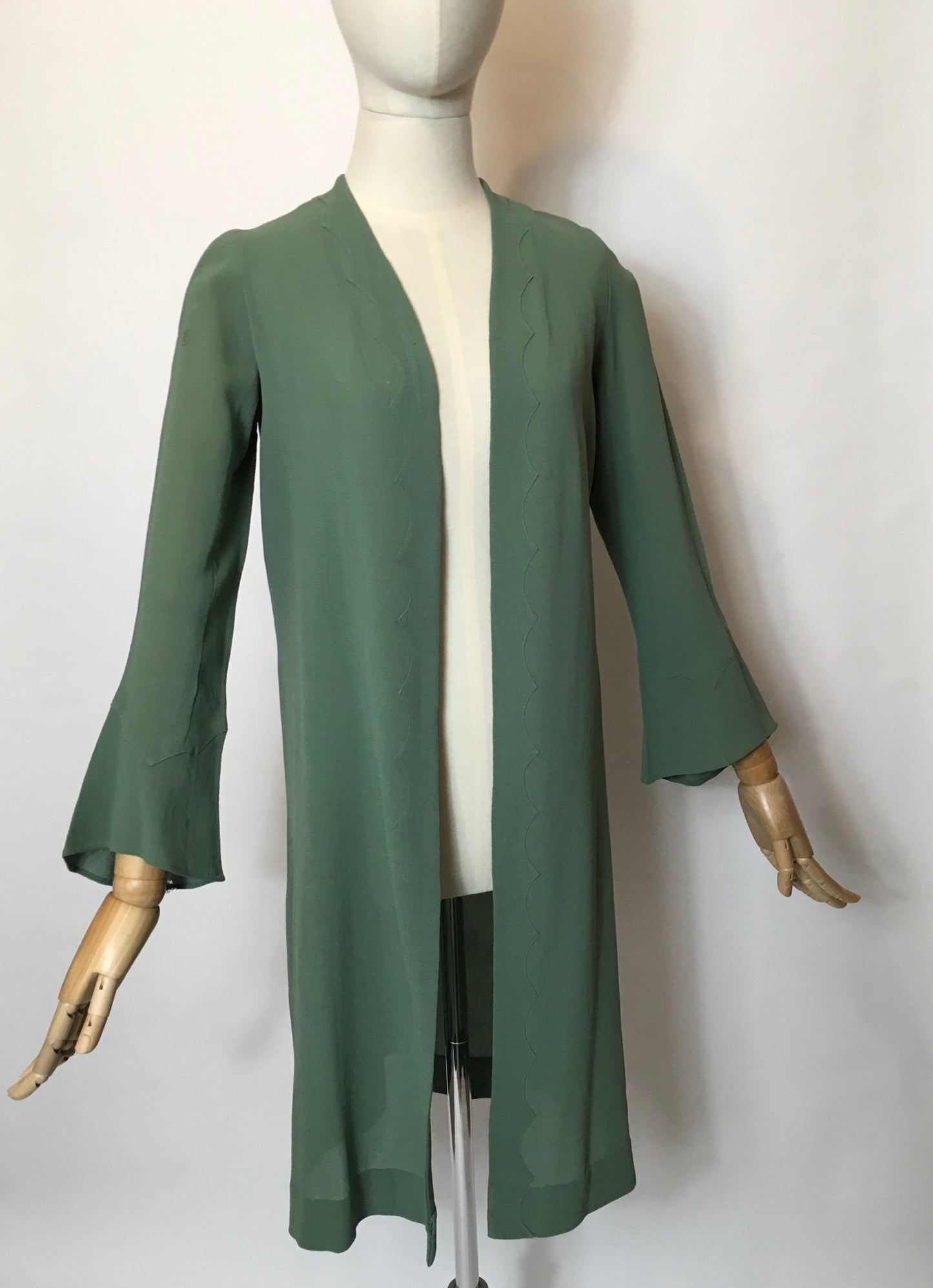 Original 1930’s Eau De Nil Lightweight Summer Overcoat - Festival of Vintage Fashion Show Exclusive