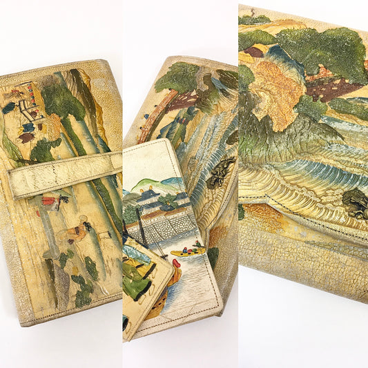 Original 1920's / 1930's Exquisite Large Sized Tourist Clutch Bag - With Beautiful Details