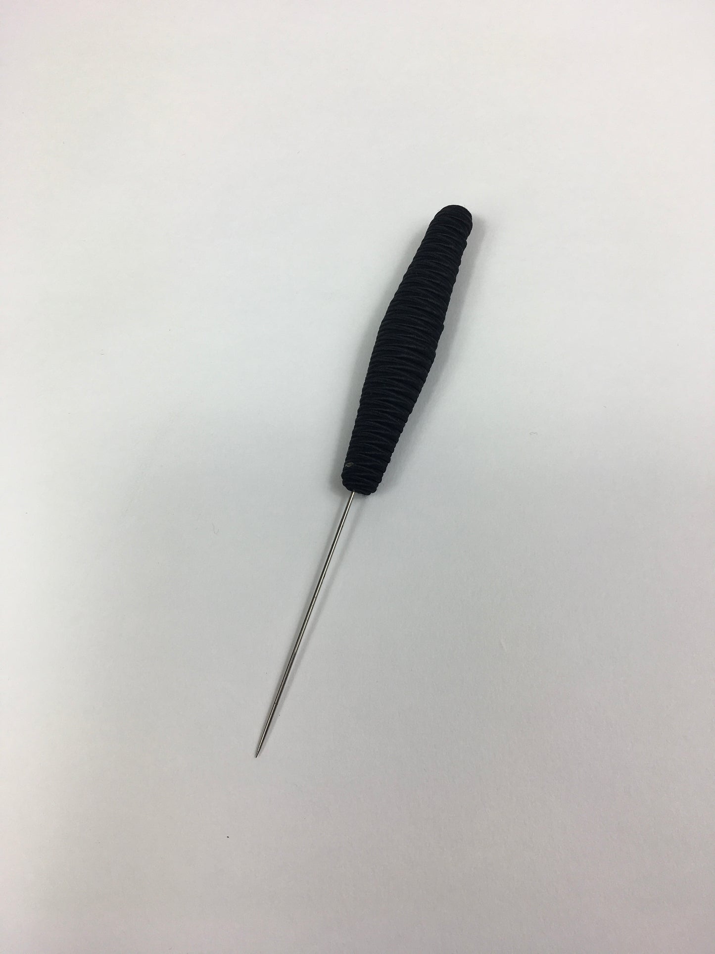 Original Late 1940’s Early 1950’s Hat Pin - In A Twisted Black Fabric