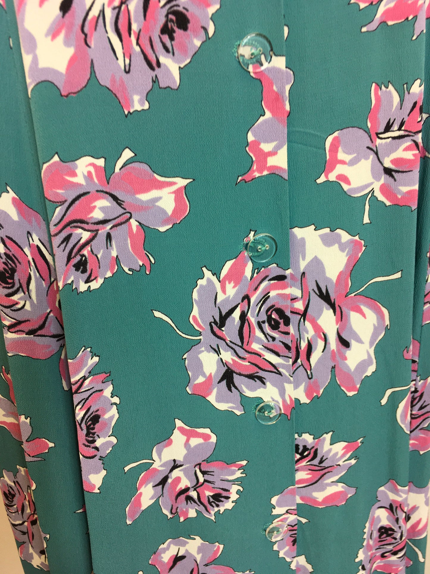 Original 1940's VOLUP Floral Rayon Dress - Beautiful Rayon in a Divine Winter Berry Colour Palette