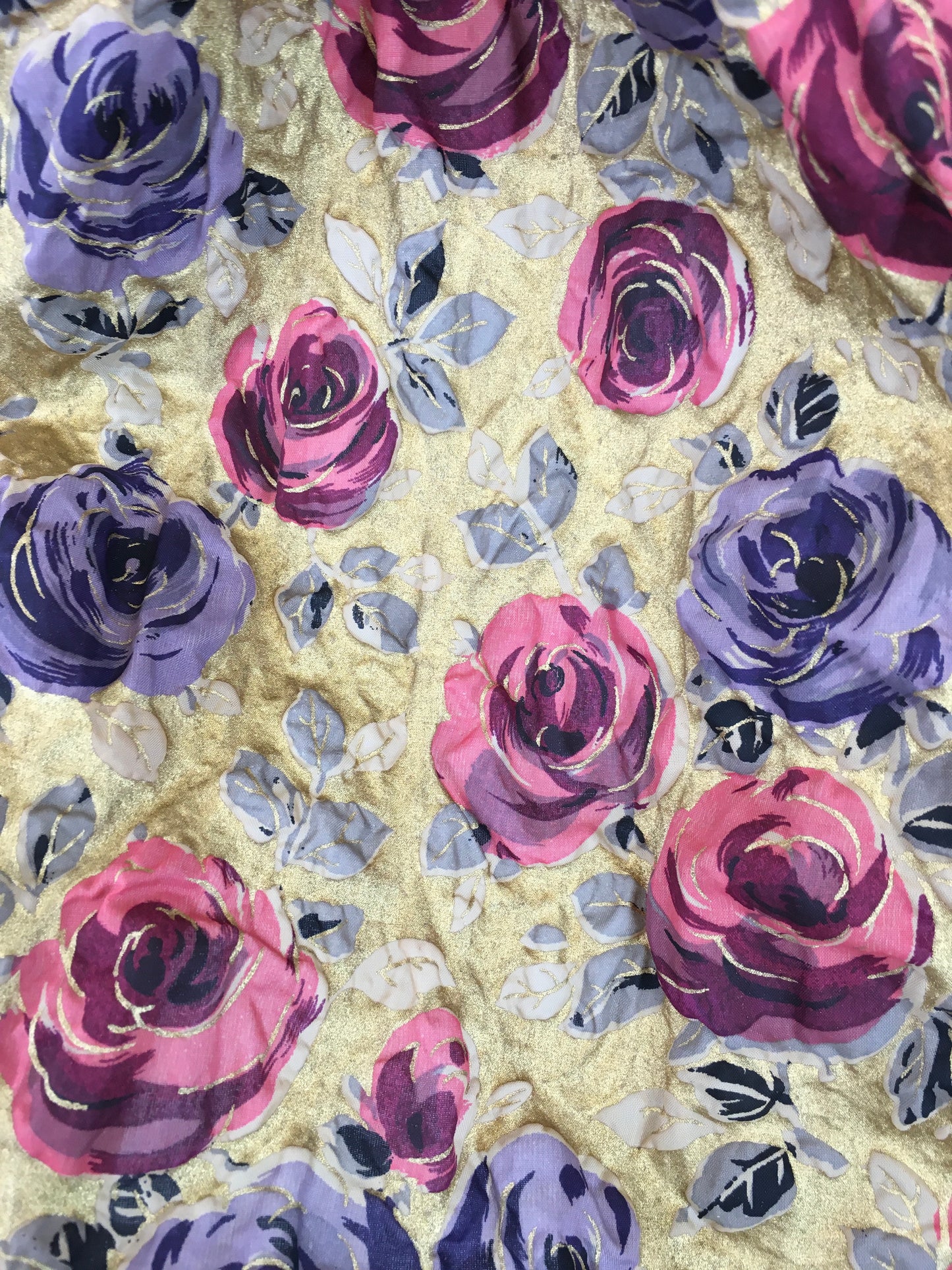 Original 1950’s FABULOUS ‘ Jayne Colton ltd ‘ Skirt - In Rich Gold, Warm Berries & Purples