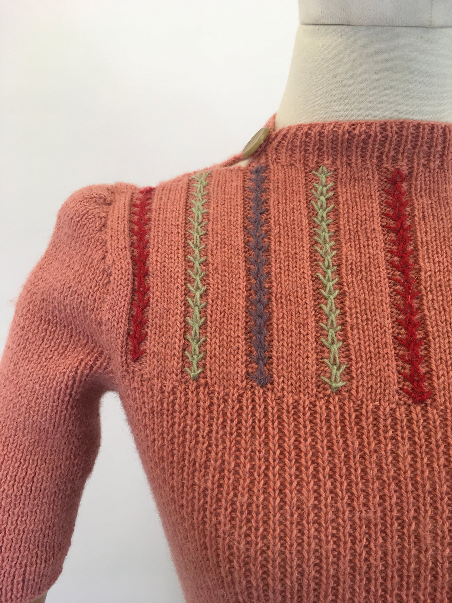 Recently Handknitted By ' Linda Boddison' - Original 1940's Reproduction Knitwear