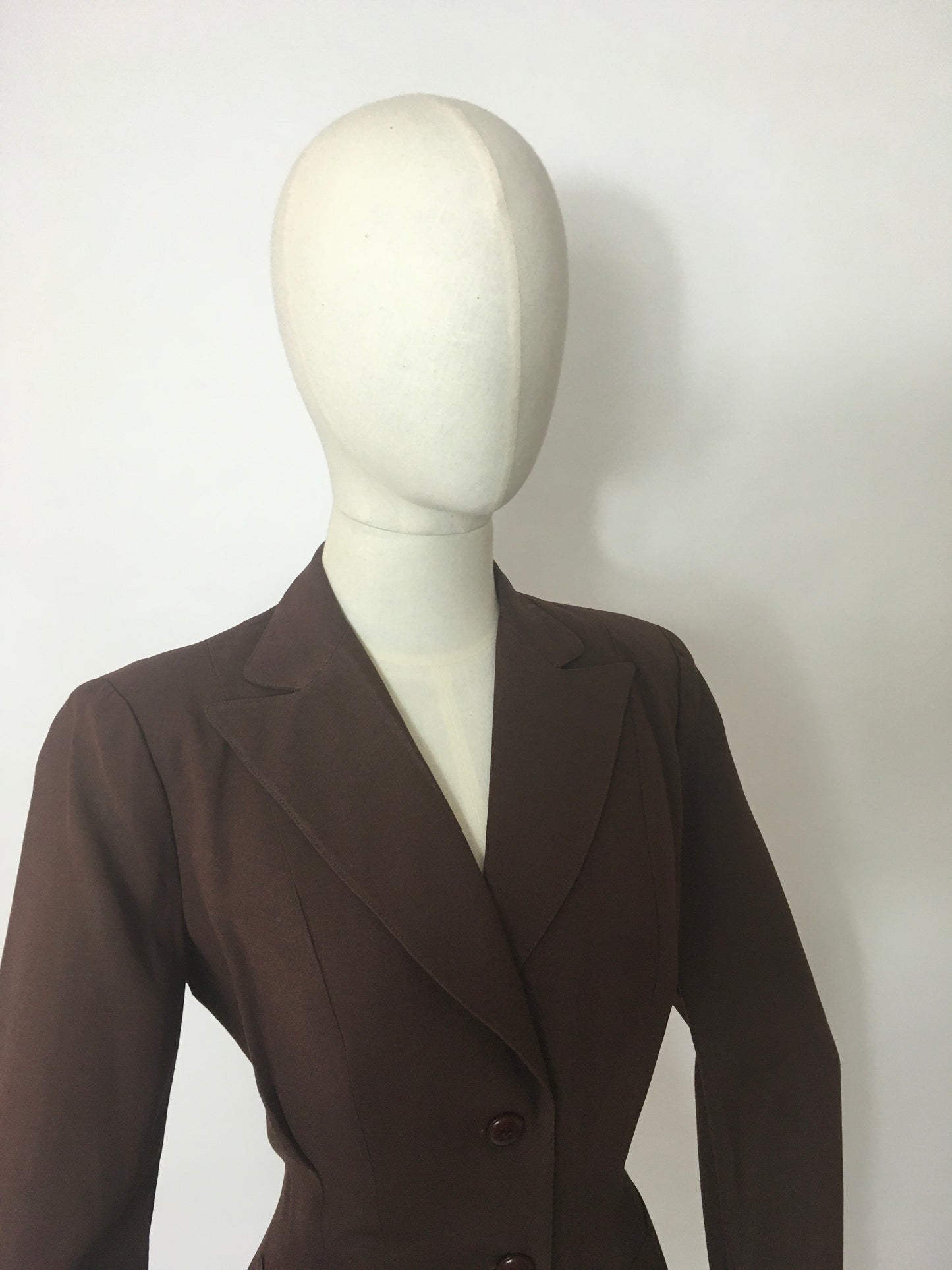 Original 1940’s Summer Jacket in Brown - ‘ Sacony Palm Beach ‘ Label