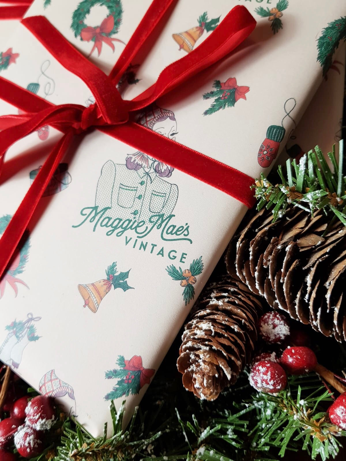 Exclusively Designed By Shropshire Illustrator Hannah Chumbley - Our Bespoke Festive Wrapping Paper Pr Sheet