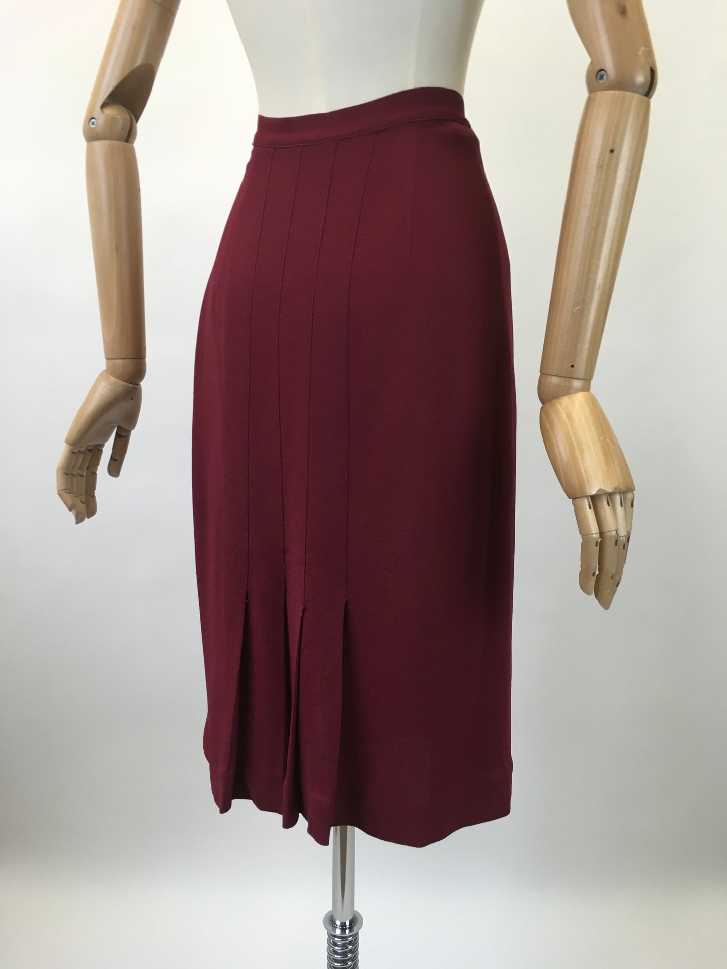 Original 1940's Divine Crepe Skirt - In An Exquisite Deep Wine