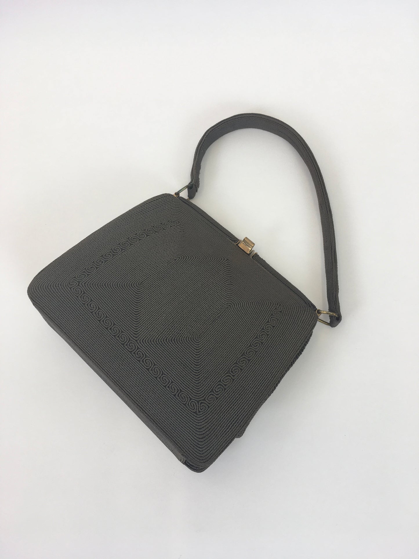 Original 1940s ‘ Corde’ Bag, Made in England - In a Lovely Grey Toned Brown