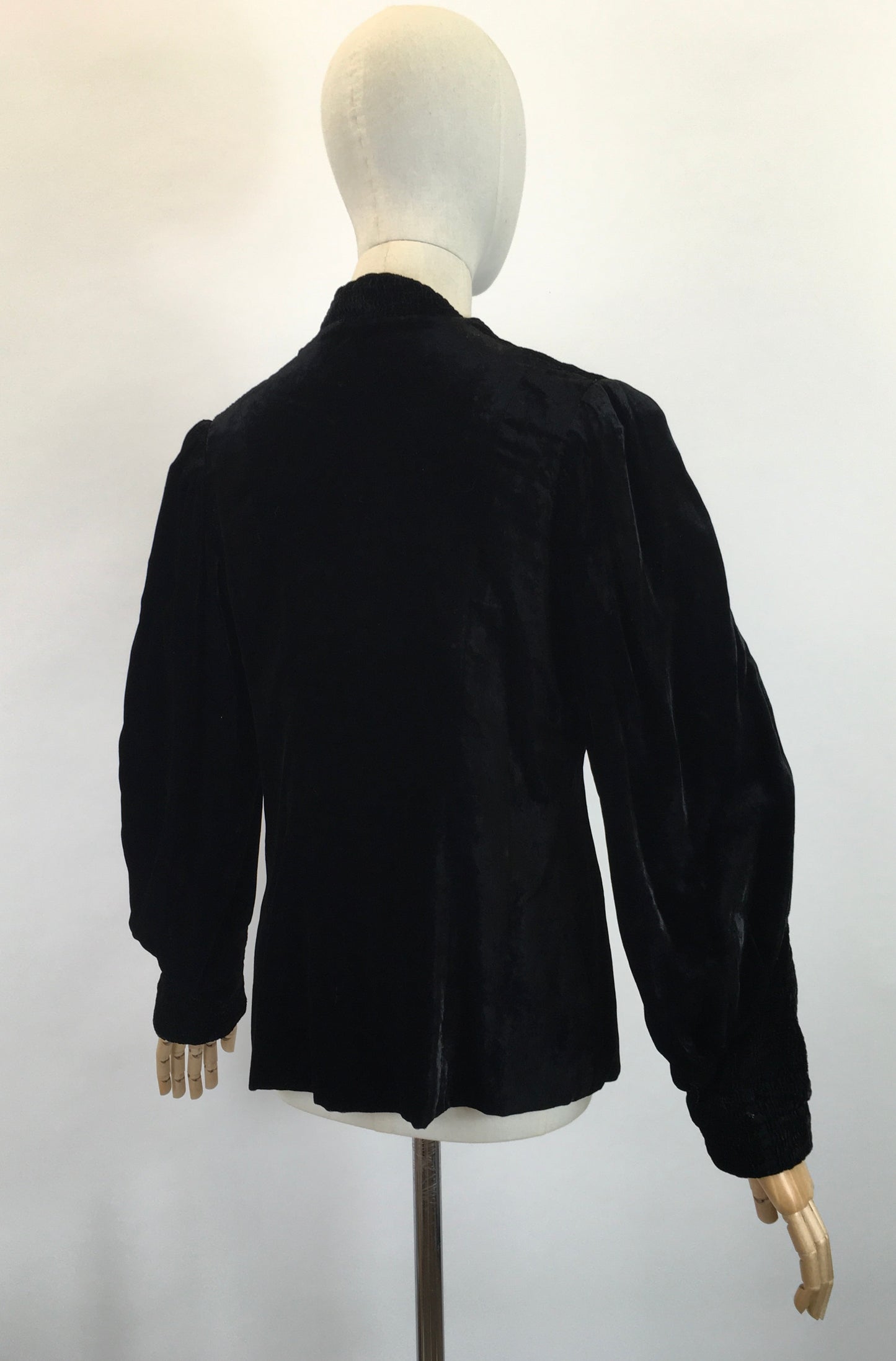 Original 1920's / 1930's Exquisite Evening Jacket - In Black Silk Velvet With Stunning Details