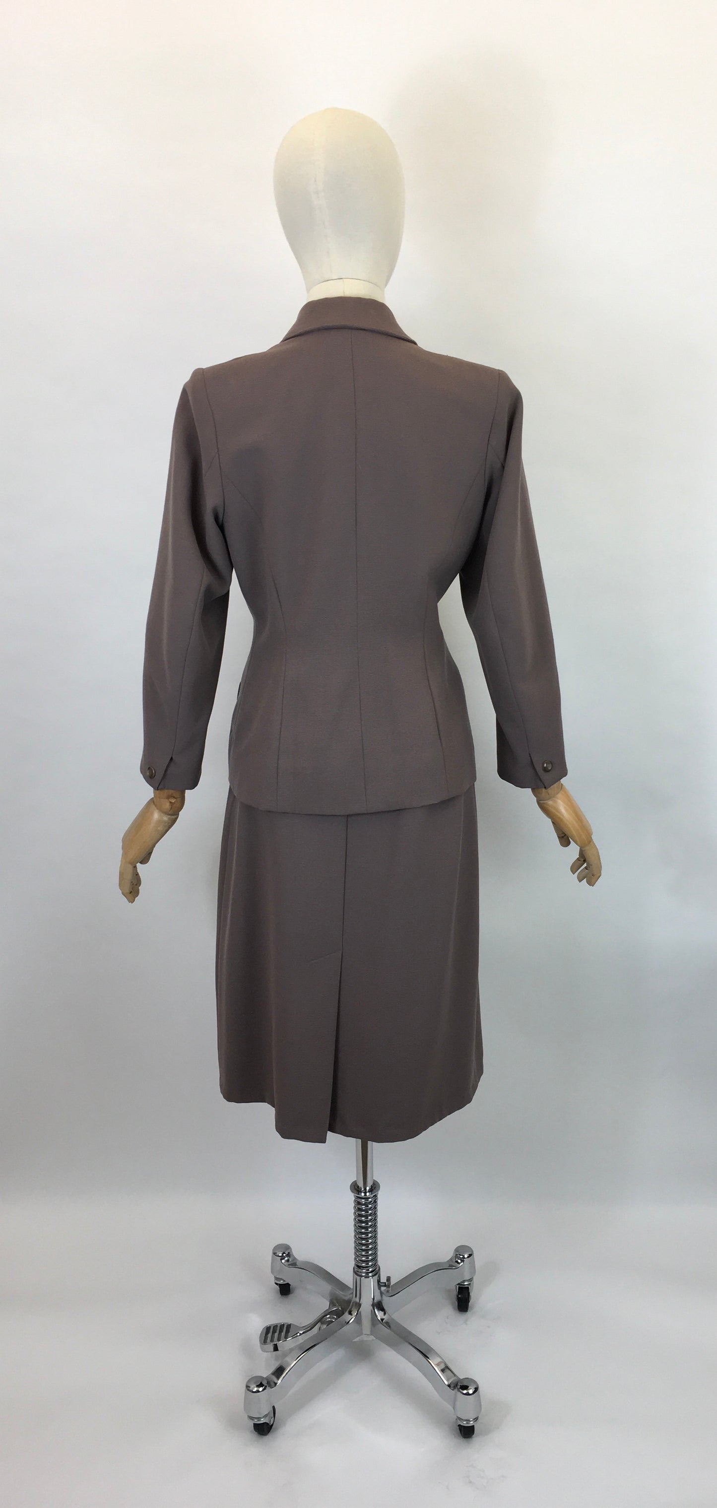 Original 1950’s Beautiful 2 pc Suit - In A Muted Mink Colour