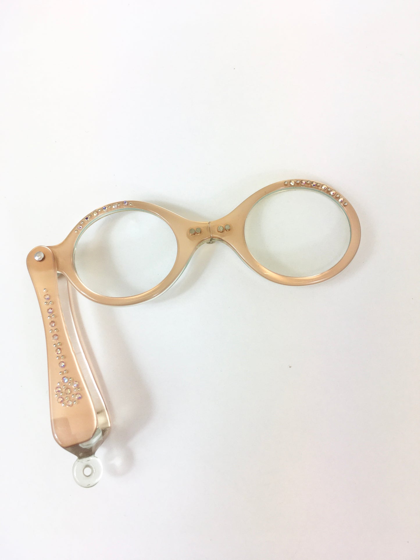 Original 1950’s Longettes - In Peach with Paste Embellishments