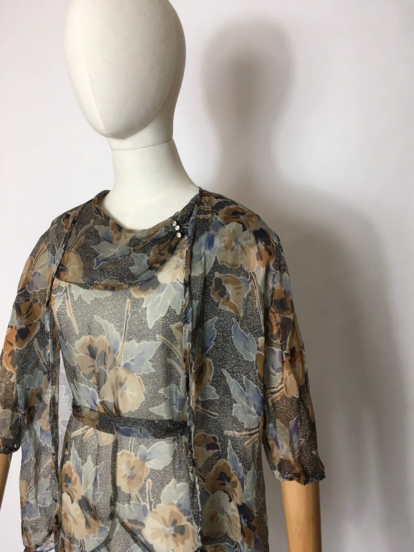 Original 1930’s 2 Piece Dress & Jacket Set in Stunning Deco Pallet - A Festival Of Vintage Fashion Show Exclusive