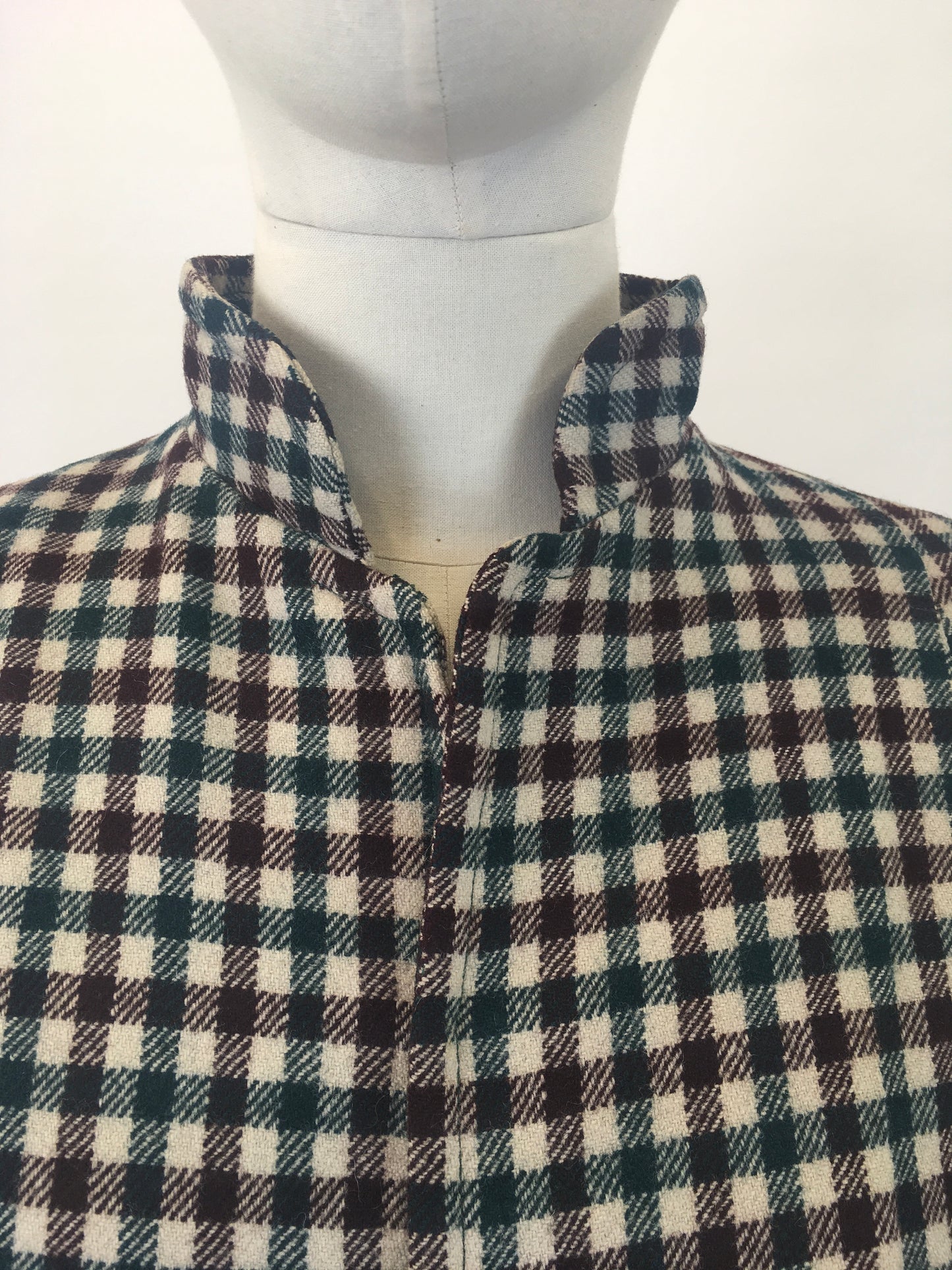 Original 1940's Fabulous Wool Swing Jacket - In Warming Brown and Forest Green