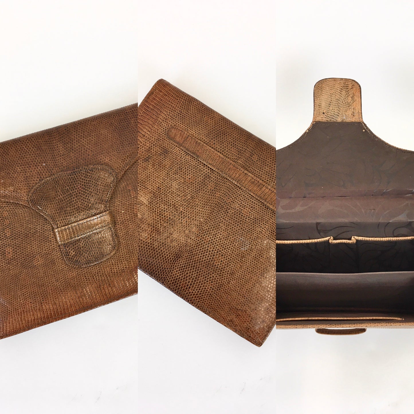 Original 1930’s Skin Envelope Clutch Handbag - With A Lovely Interior and Strong Clasp
