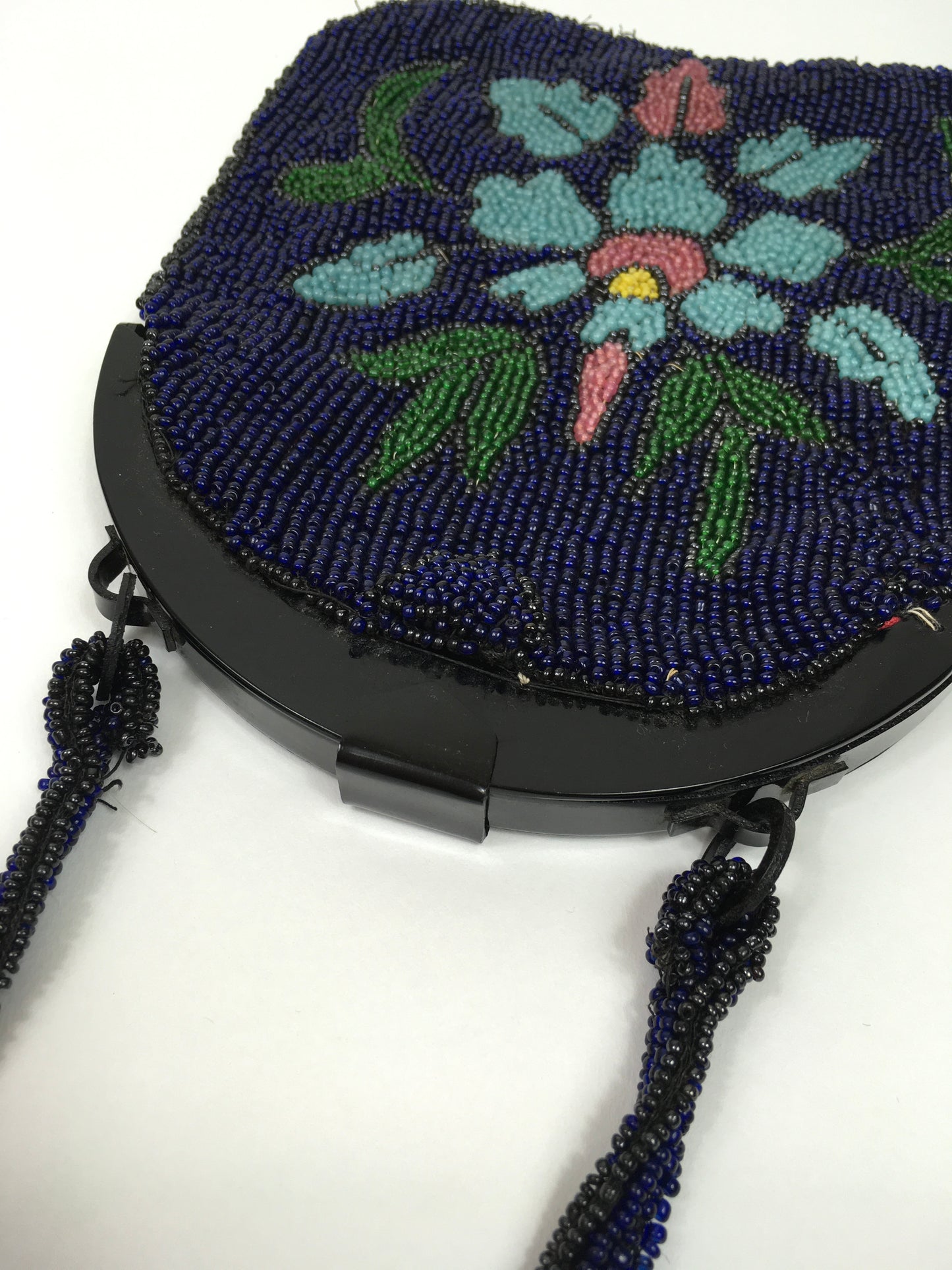 Original Early 1920’s Beaded Handbag - In an Exquisite Colour Palette of Rich Blues, Greens, Turquoise, Powdered Blush and Yellow