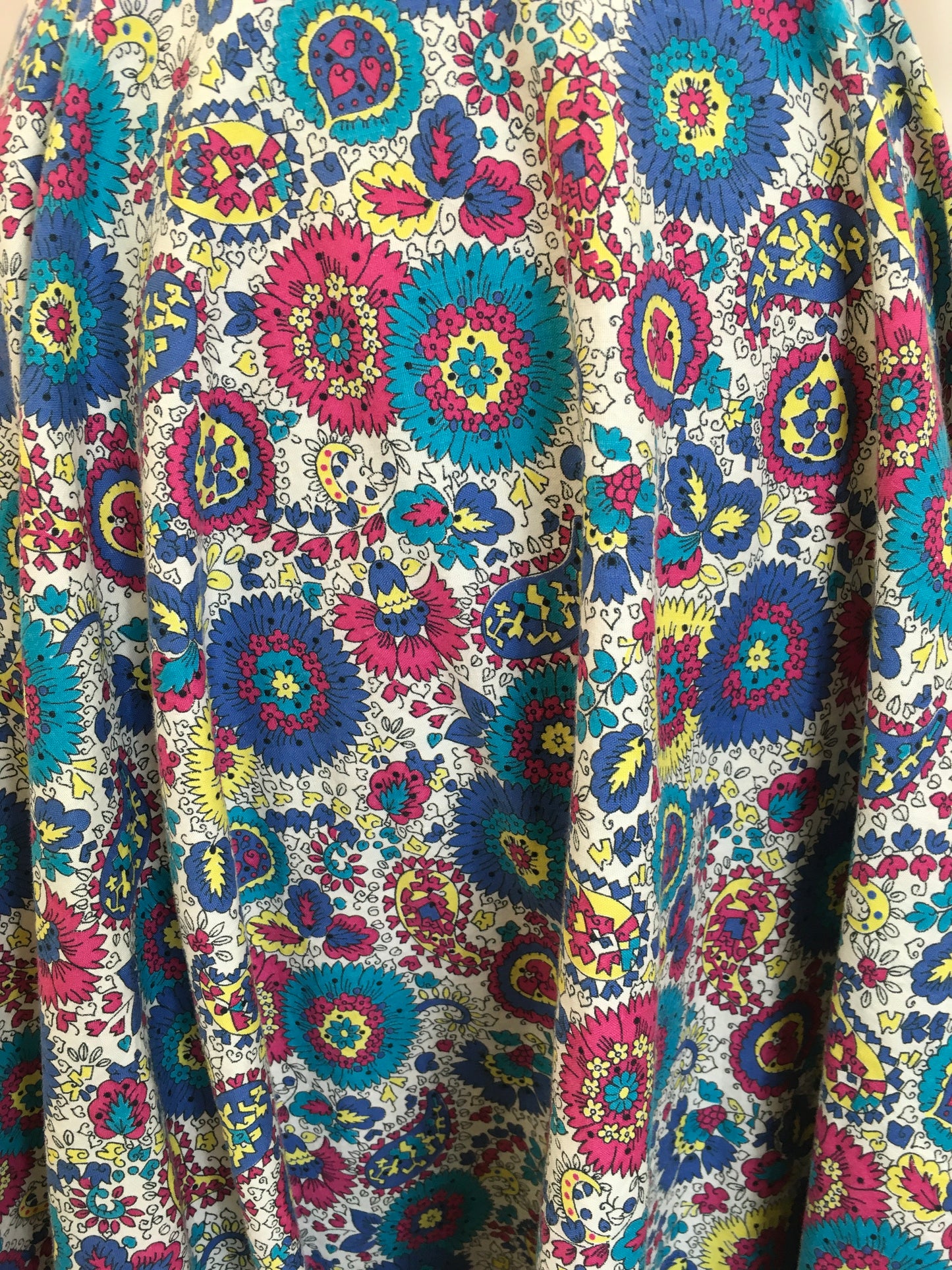 Original 1950's ' St. Michael ' Skirt - Made From A Beautiful Paisley Cotton