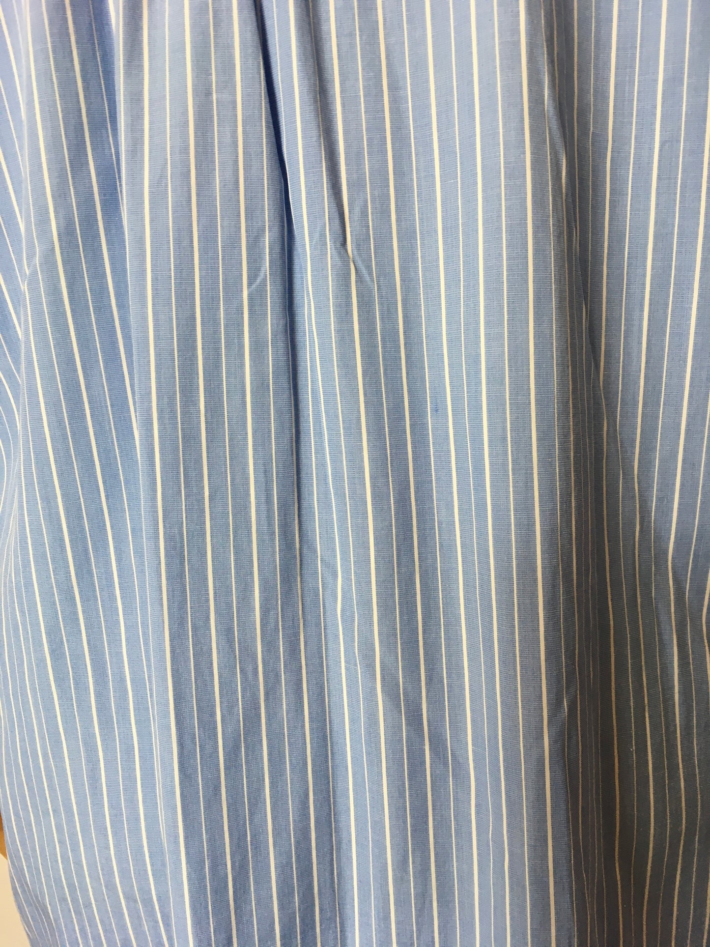 Original 1940’s CC41 Utility St Michael Collarless Shirt - In a Lovely Blue and White Stripe