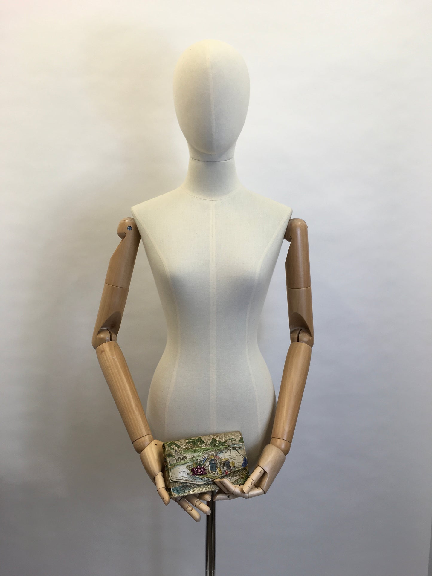 Original late 1930’s early 1940’s Tourist Bag - Beautiful Detail & Colourings