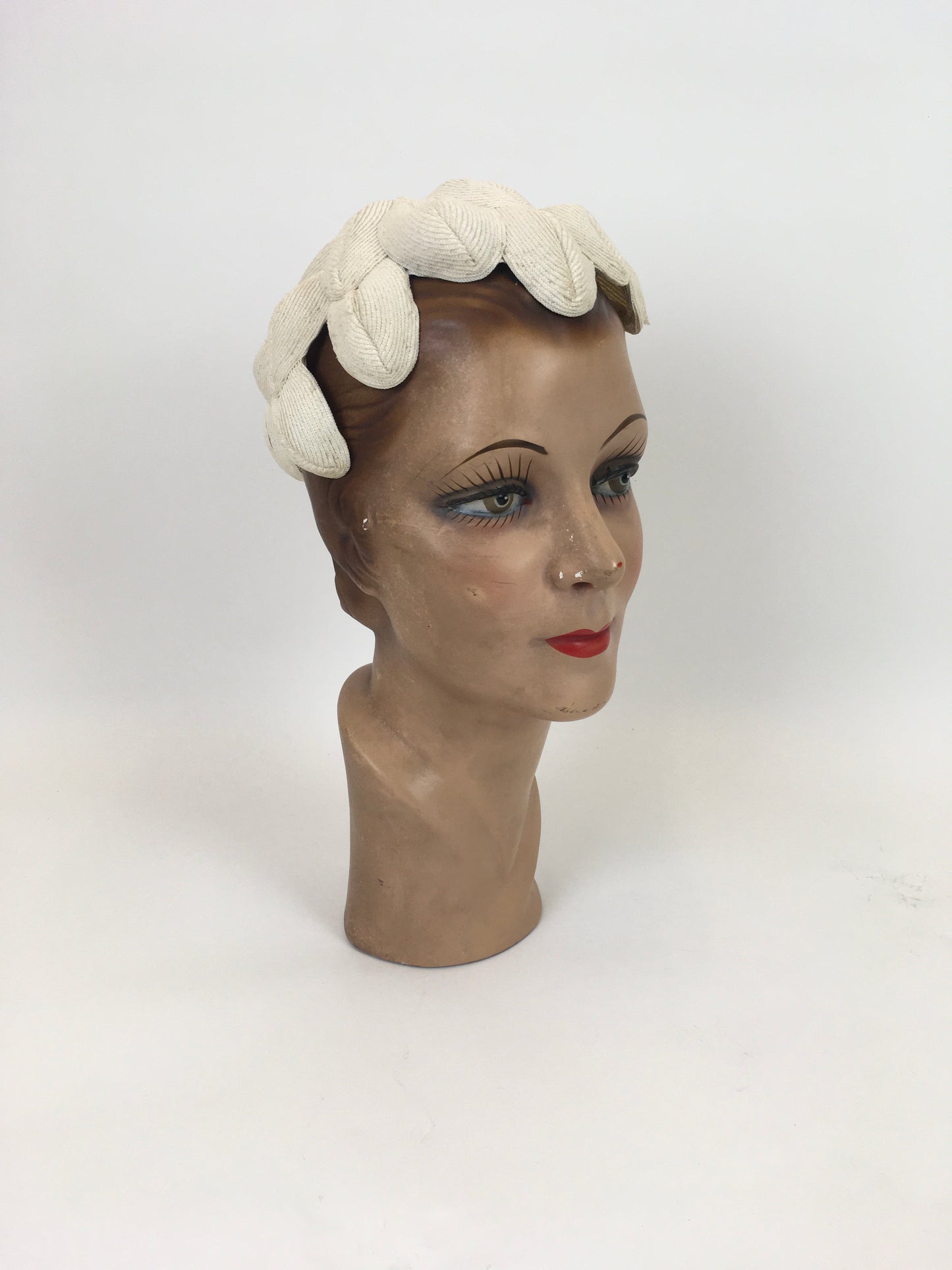 Original 1950’s Darling Structured Headpiece - In Soft Ivory