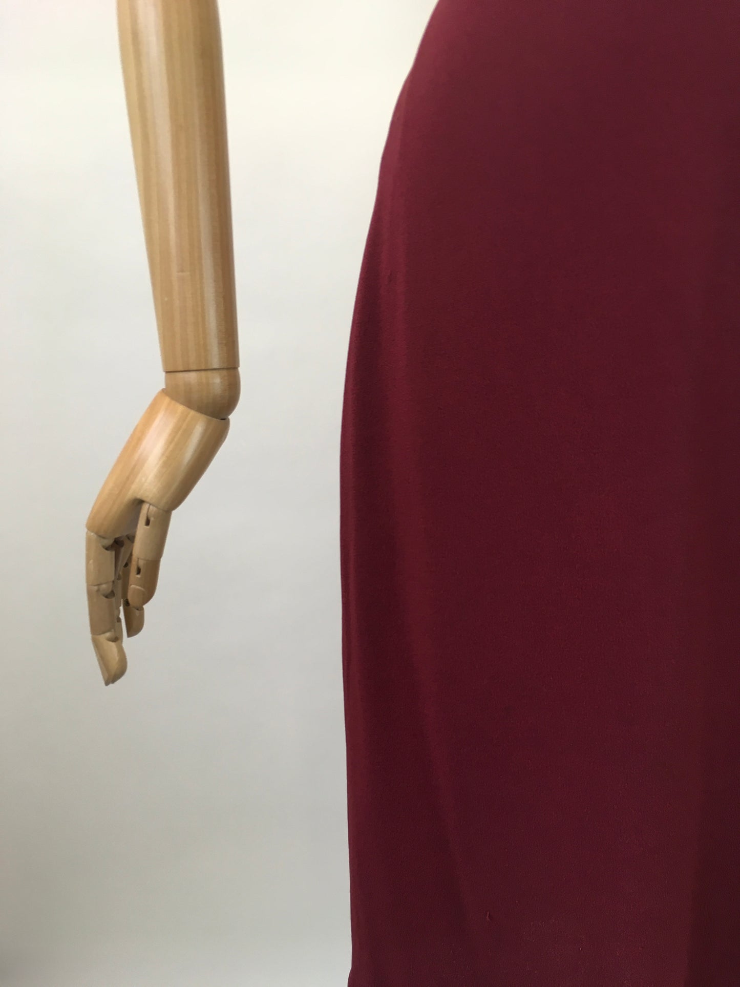 Original 1940's Divine Crepe Skirt - In An Exquisite Deep Wine