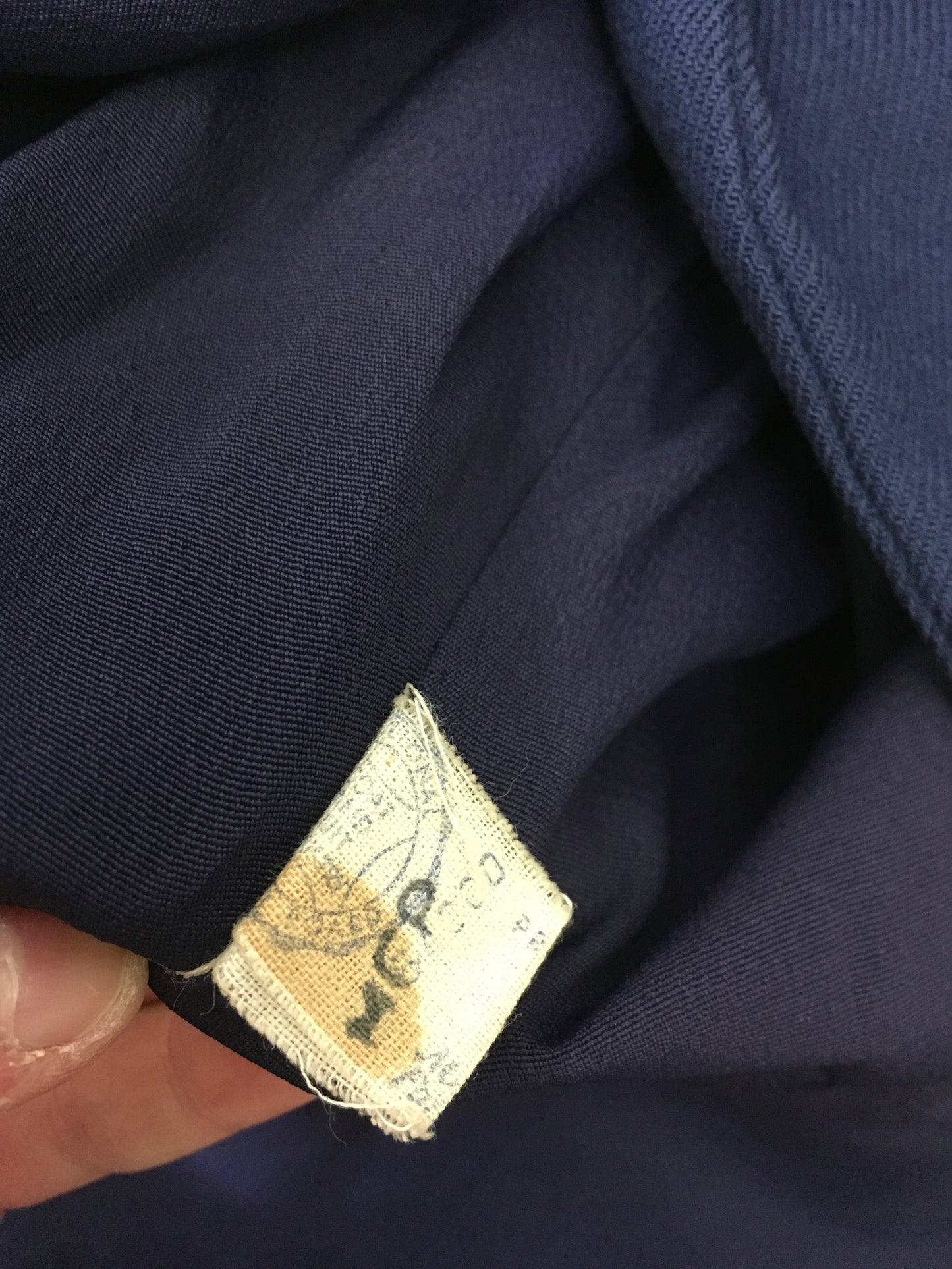 Original 1940s STUNNING Navy 2 pc Suit - With PHENOMENAL Long Line Silhouette and Cape Style Overlay