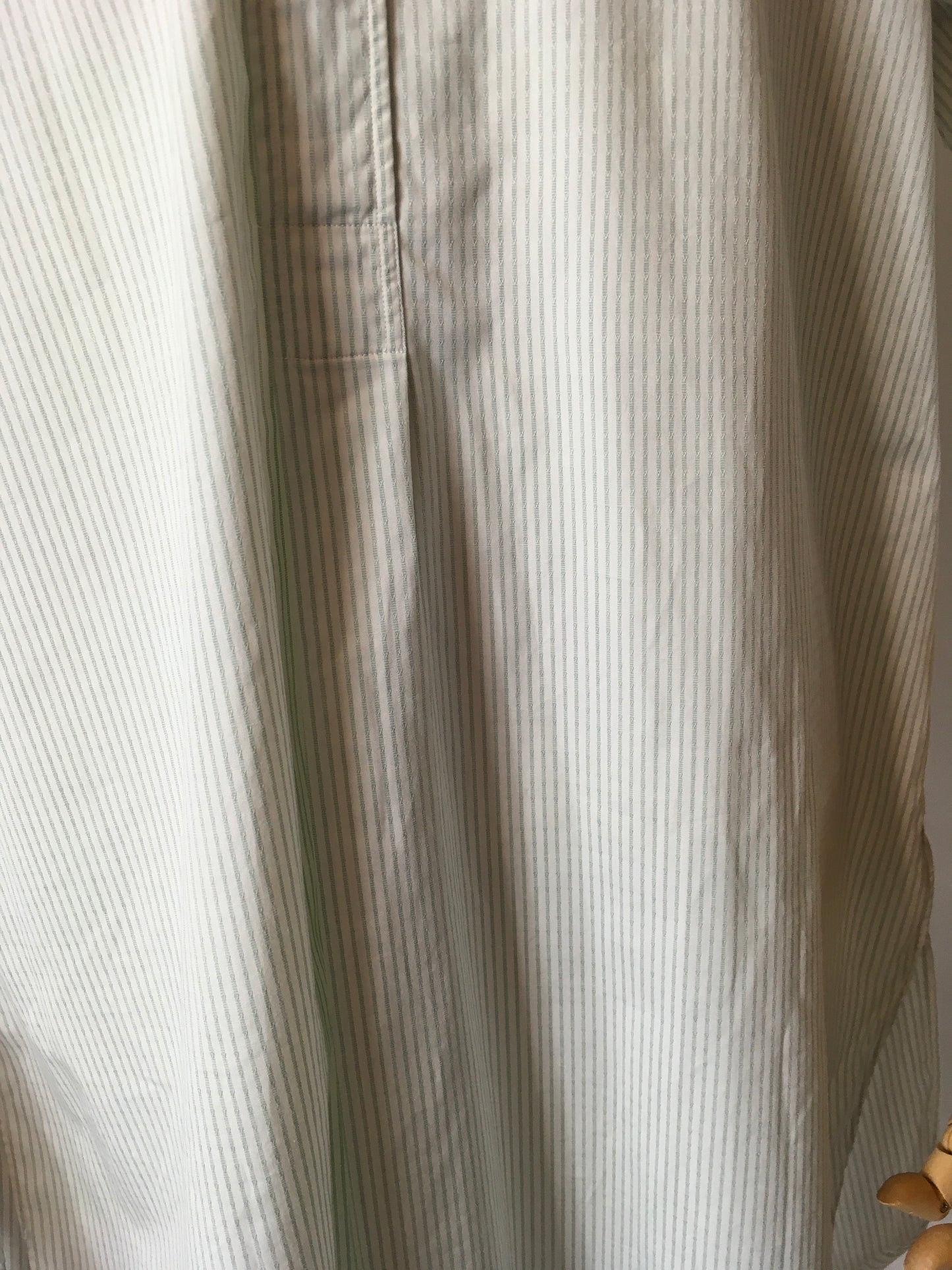 Original Gents Collarless Shirt by ‘ Morgan and Ball London’ - In a lovely Duck Egg Blue Stripe