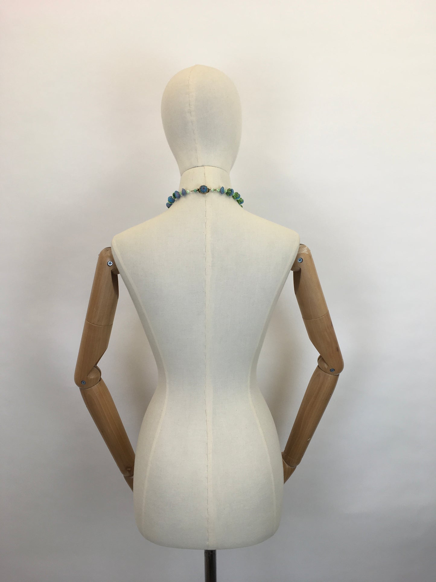 Original 1930’s Glass Petal Necklace - In the Most Beautiful Soft Purples and Powder Blues