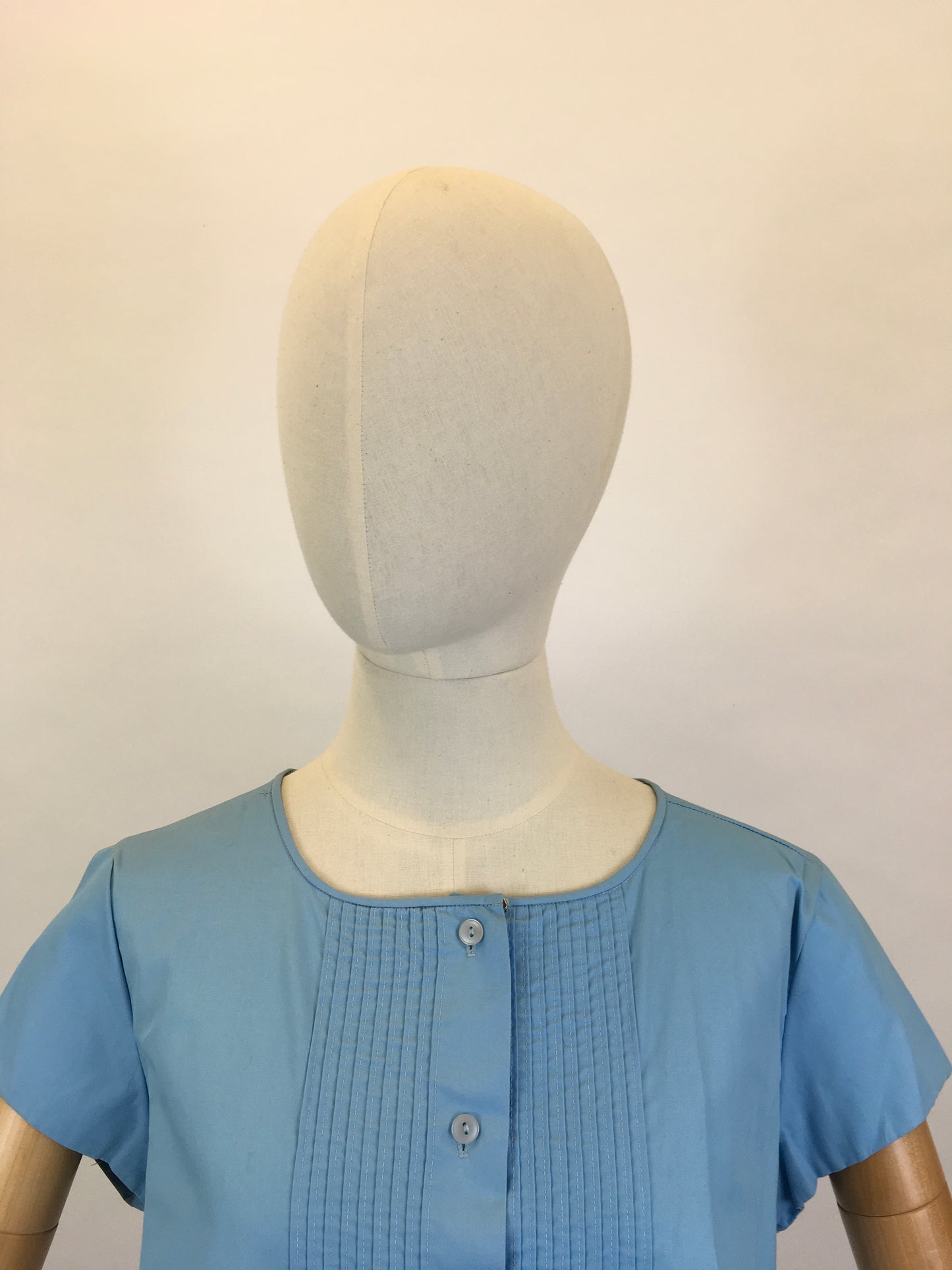 Original 1950’s Blue Cotton Blouse - By ‘ St. Michael’
