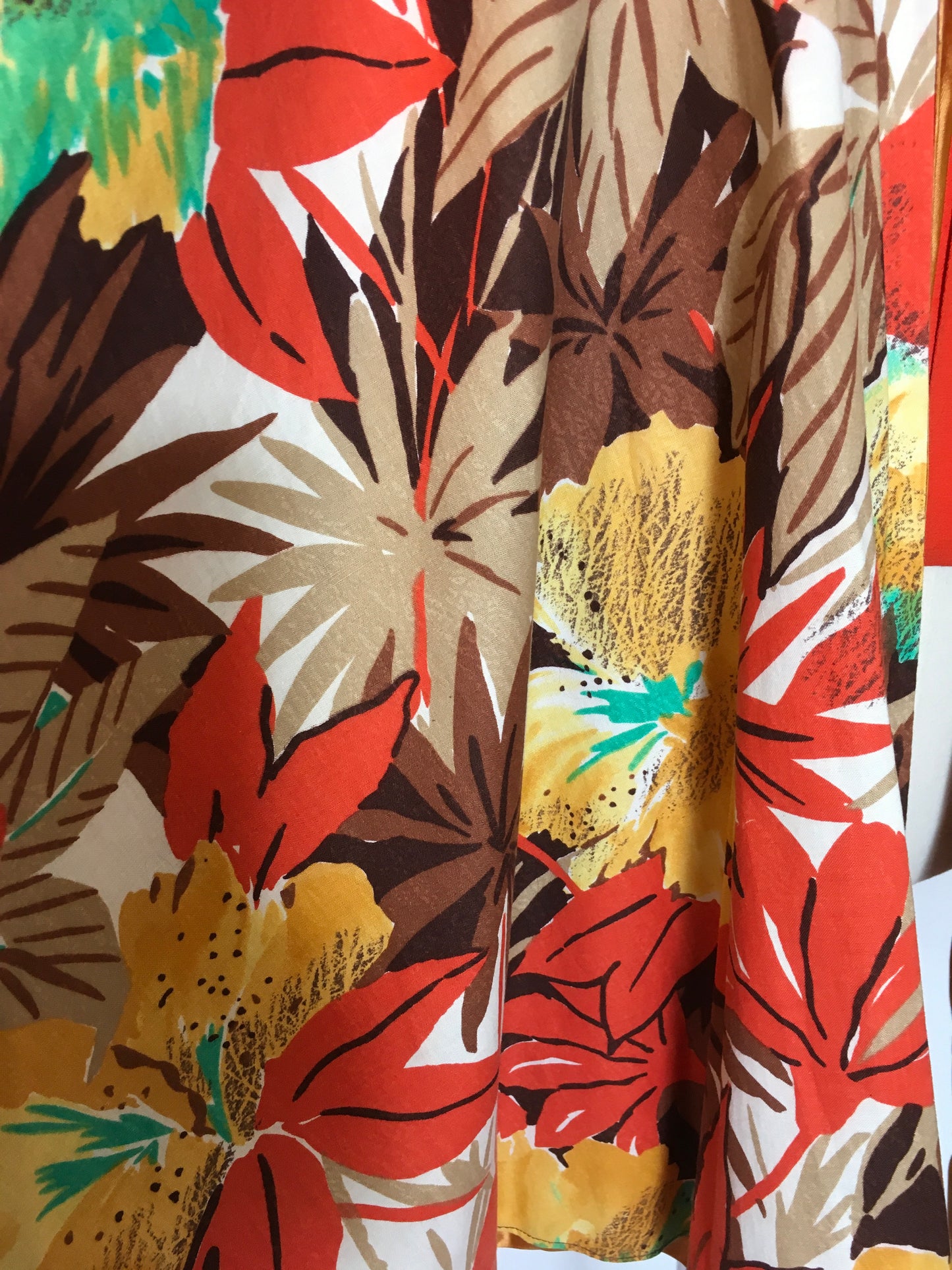 Original 1930s Floral Cape In Amazing Art Deco Colour Pallet - Festival of Vintage Fashion Show Exclusive