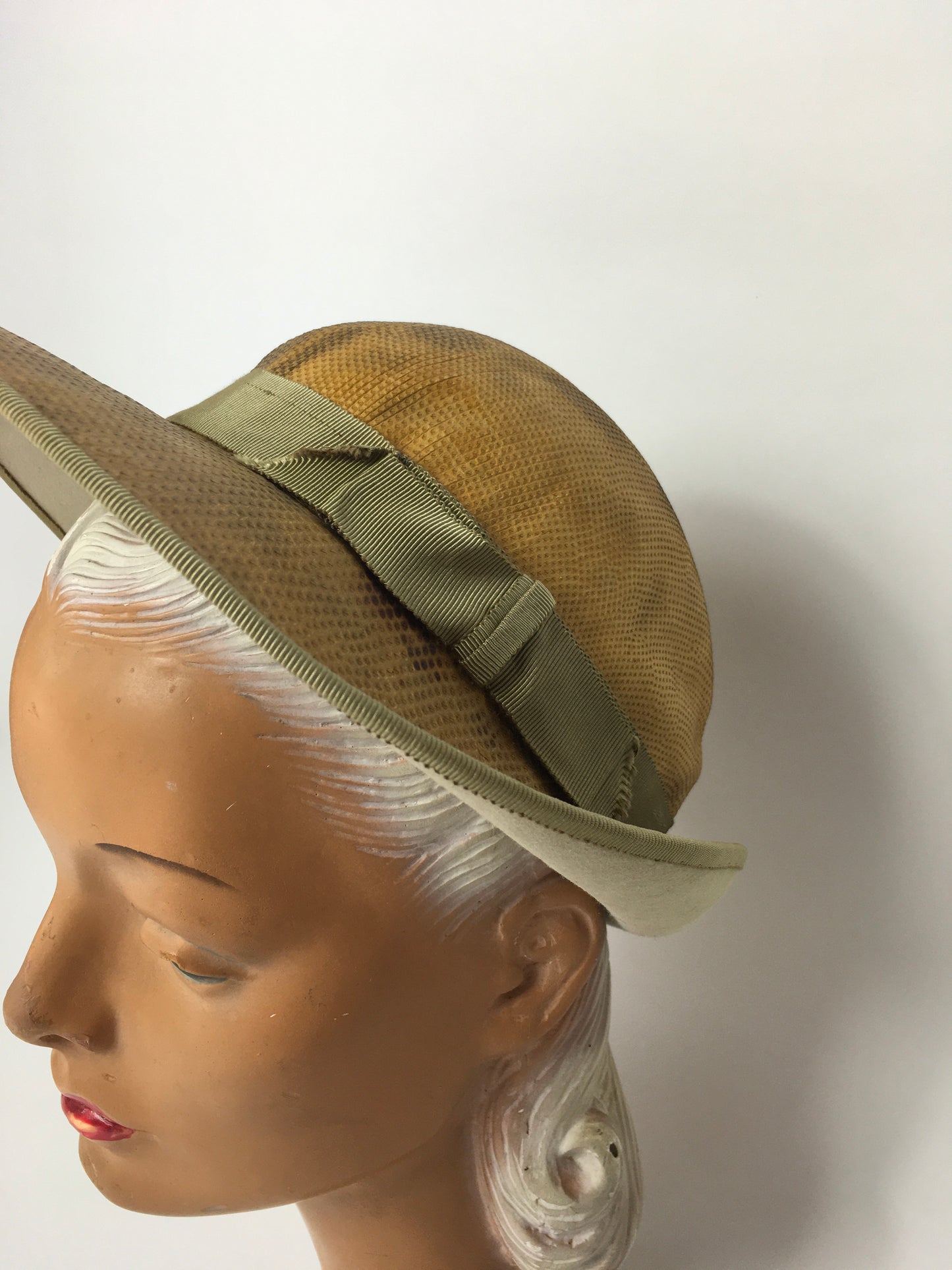 Original 1930’s Matching Snakeskin Cloche Hat & Gloves Set - Festival of Vintage Fashion Show Exclusive