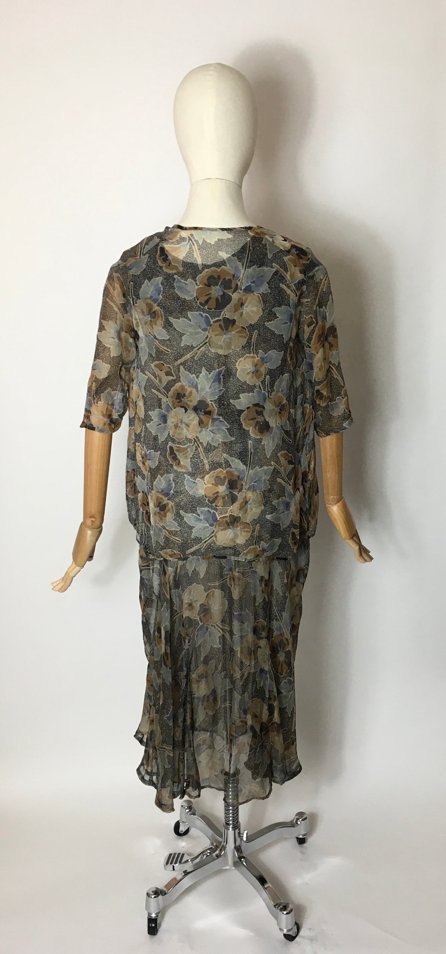 Original 1930’s 2 Piece Dress & Jacket Set in Stunning Deco Pallet - A Festival Of Vintage Fashion Show Exclusive