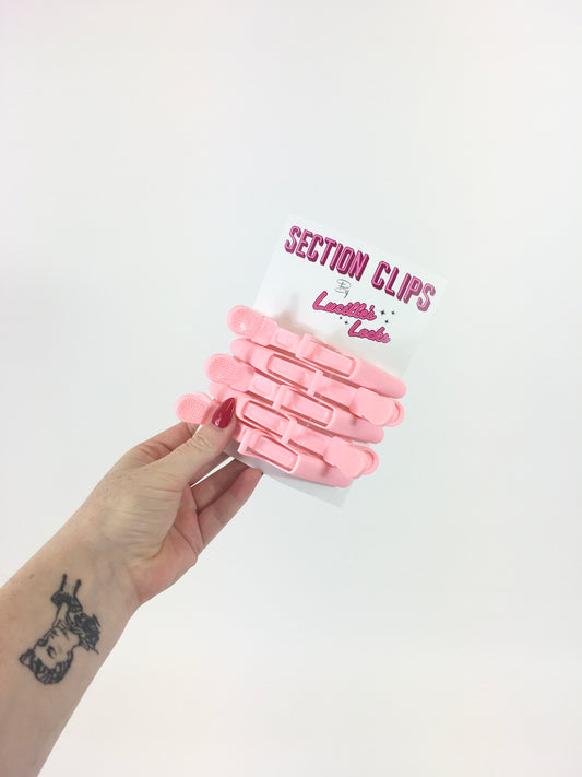 Lucille’s Locks Section Clips - In Pink & Black