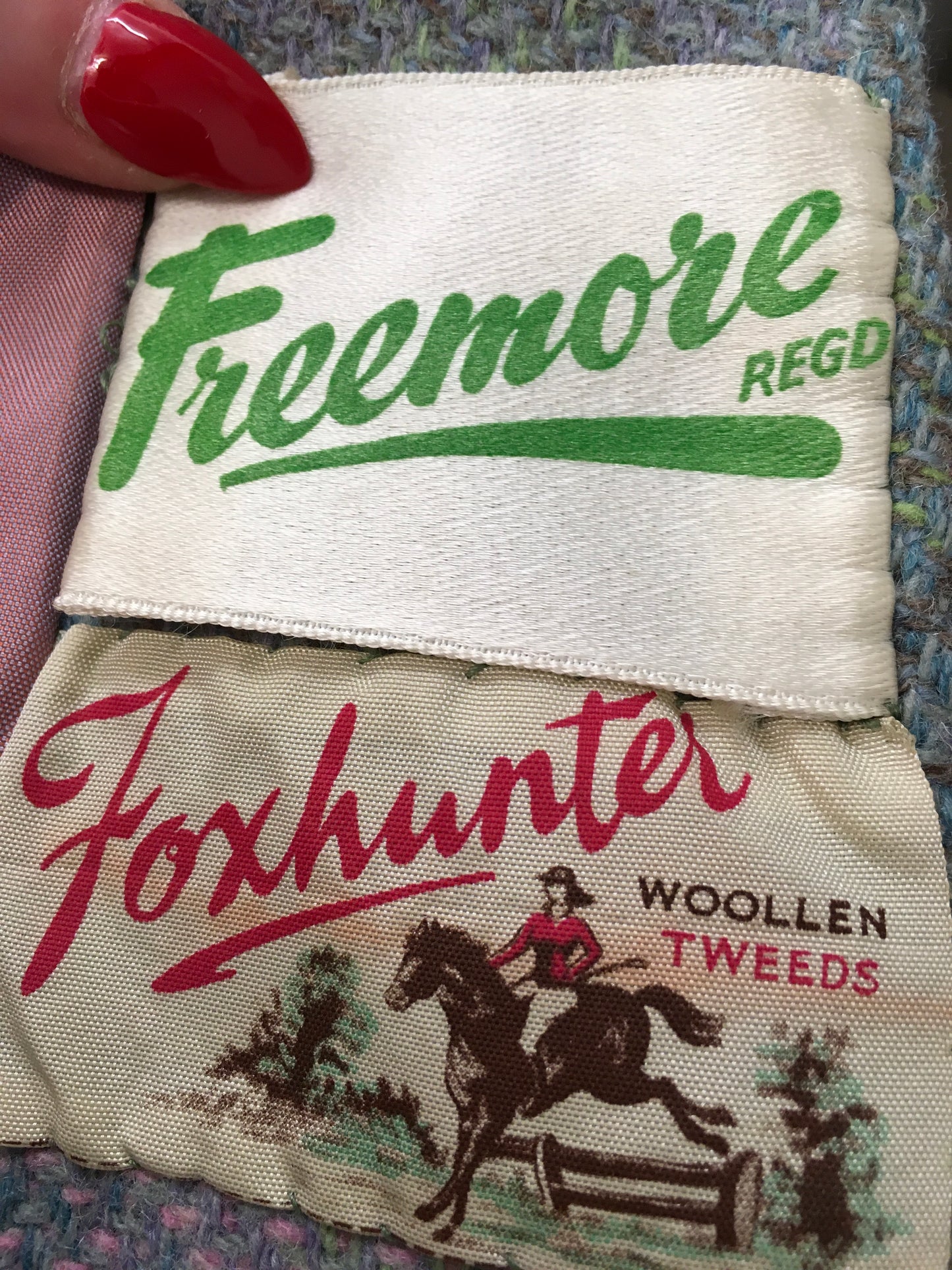 RESERVED DO NOT BUY - Original Early 1950’s 2pc Wool Suit - In A Lovely Springtime Colour Pallet