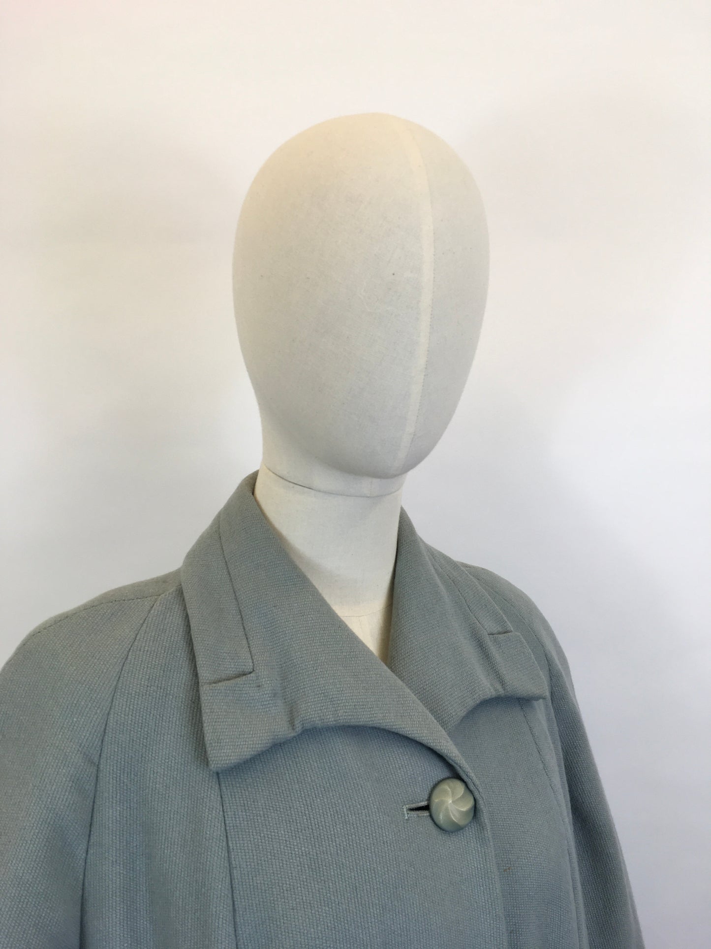 Original 1950’s Darling Pale Blue Swing Coat - With A Classic Easy to Wear 50’s Silhouette