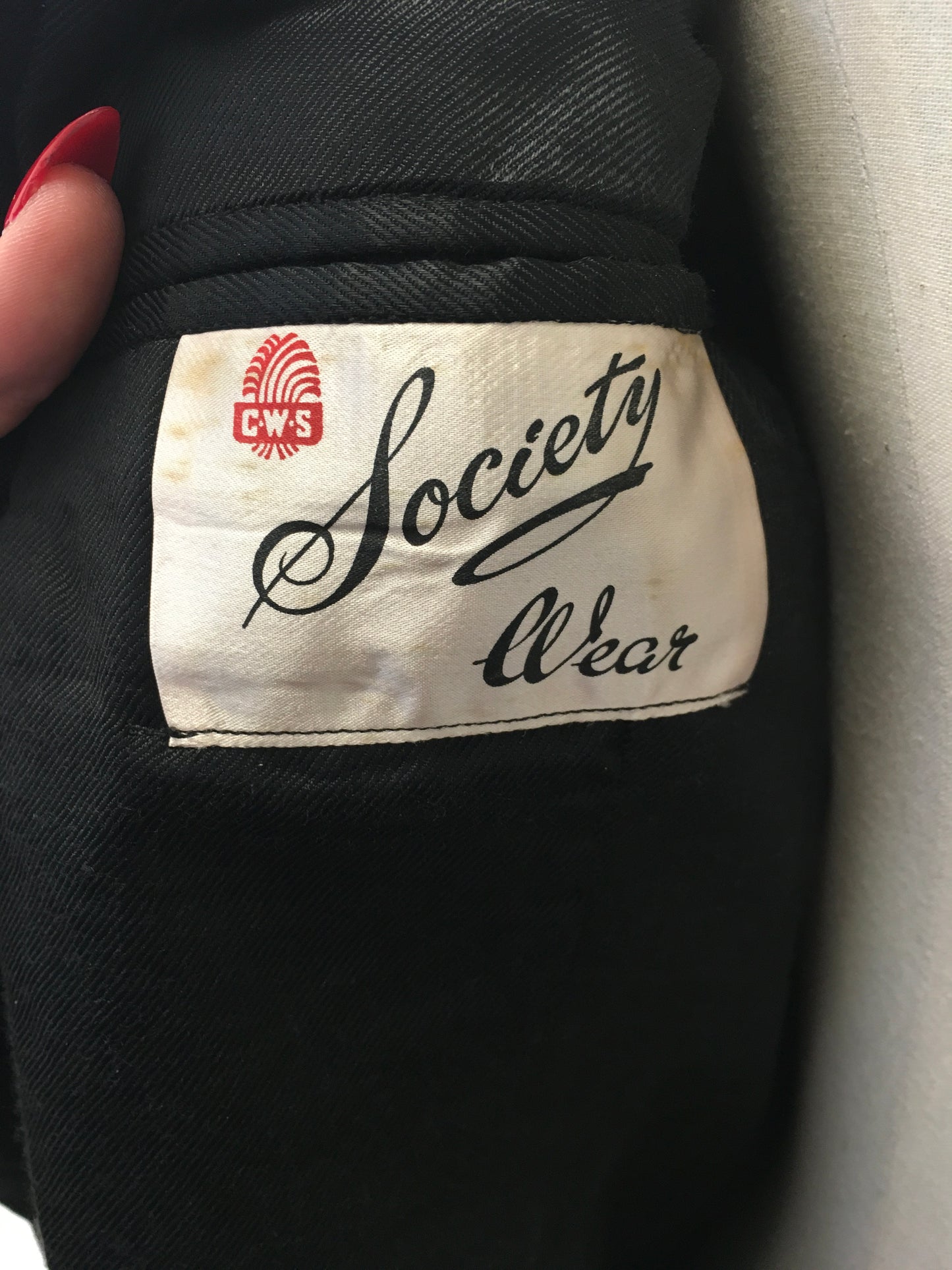 Original Gents Black Jacket by ‘ CWS Society Wear ‘ - Double Breasted with Strong Collar Lapels