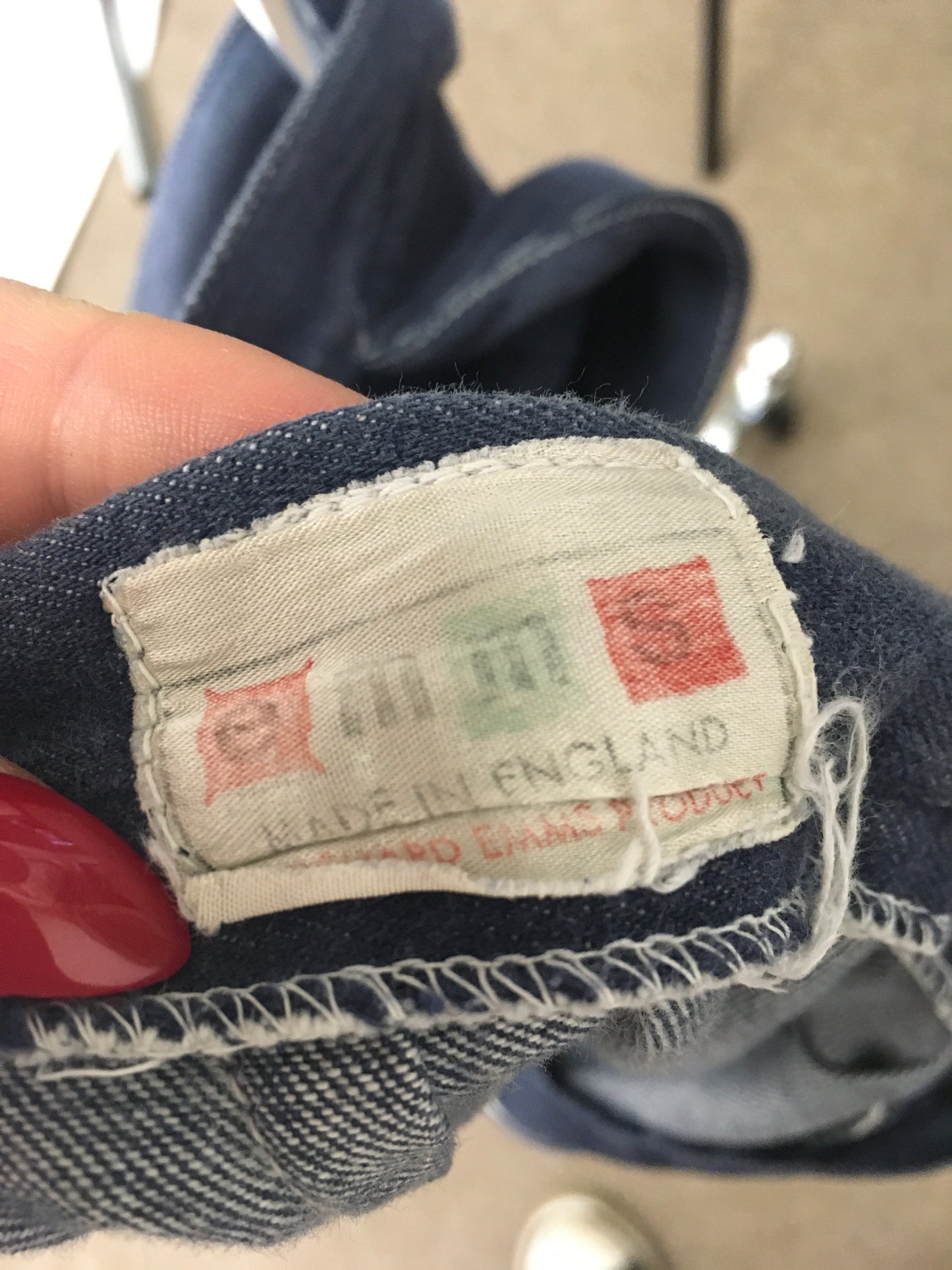 Original 1950’s Denim Clamdiggers - Labelled ‘ Emma’ Made In England